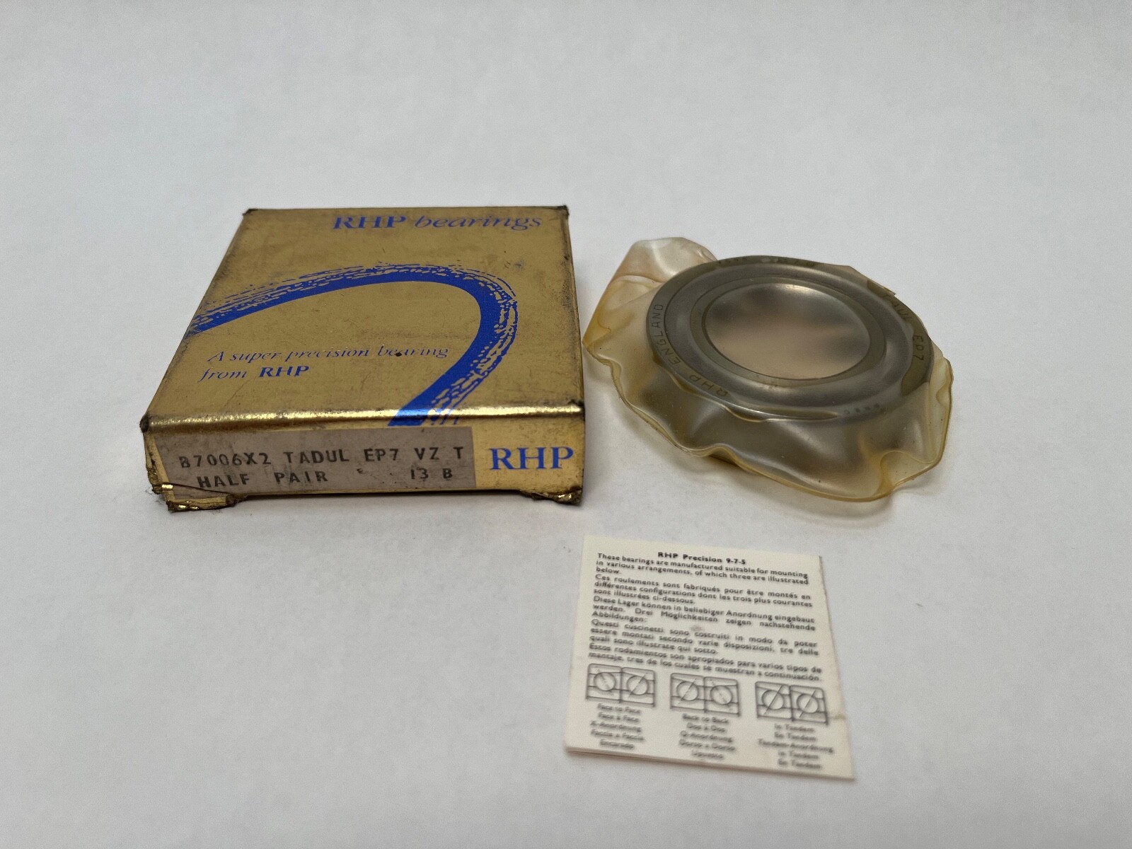 RHP 7006CTDULP4-1/2PR Bearing 30x55x13 mm 7006C 7006-C-T-DUL-P4 England
