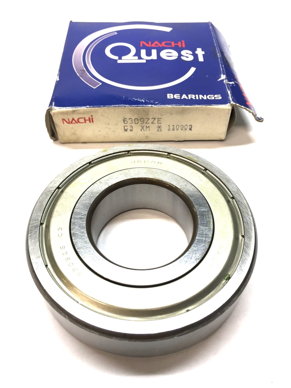 Nachi Quest Steel Sealed Roller Bearing 6309ZE C3 (6309ZZE) NOS