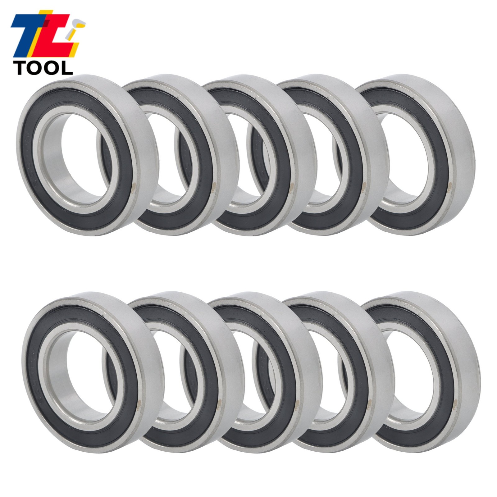 Industrial 6007-2RS Bearings 10pcs 35x62x14mm Double Sealed