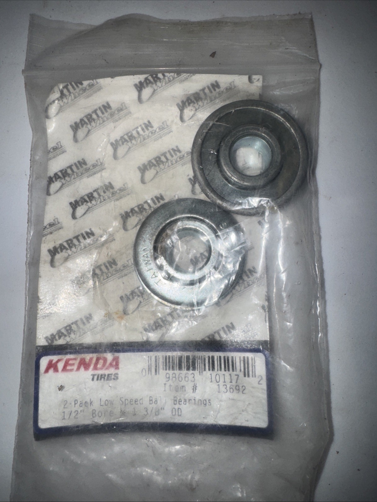 NOS Pack Of 2 Martin Wheel Low Speed Ball Bearings 1/2” Bore 1-3/8” OD 13692