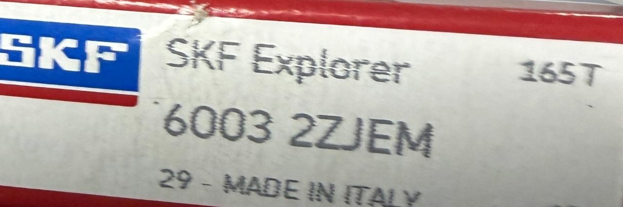 Lot of (2) SKF 6003 2ZJEM Deep Groove Ball Bearing 17mm x 35mm x 10mm