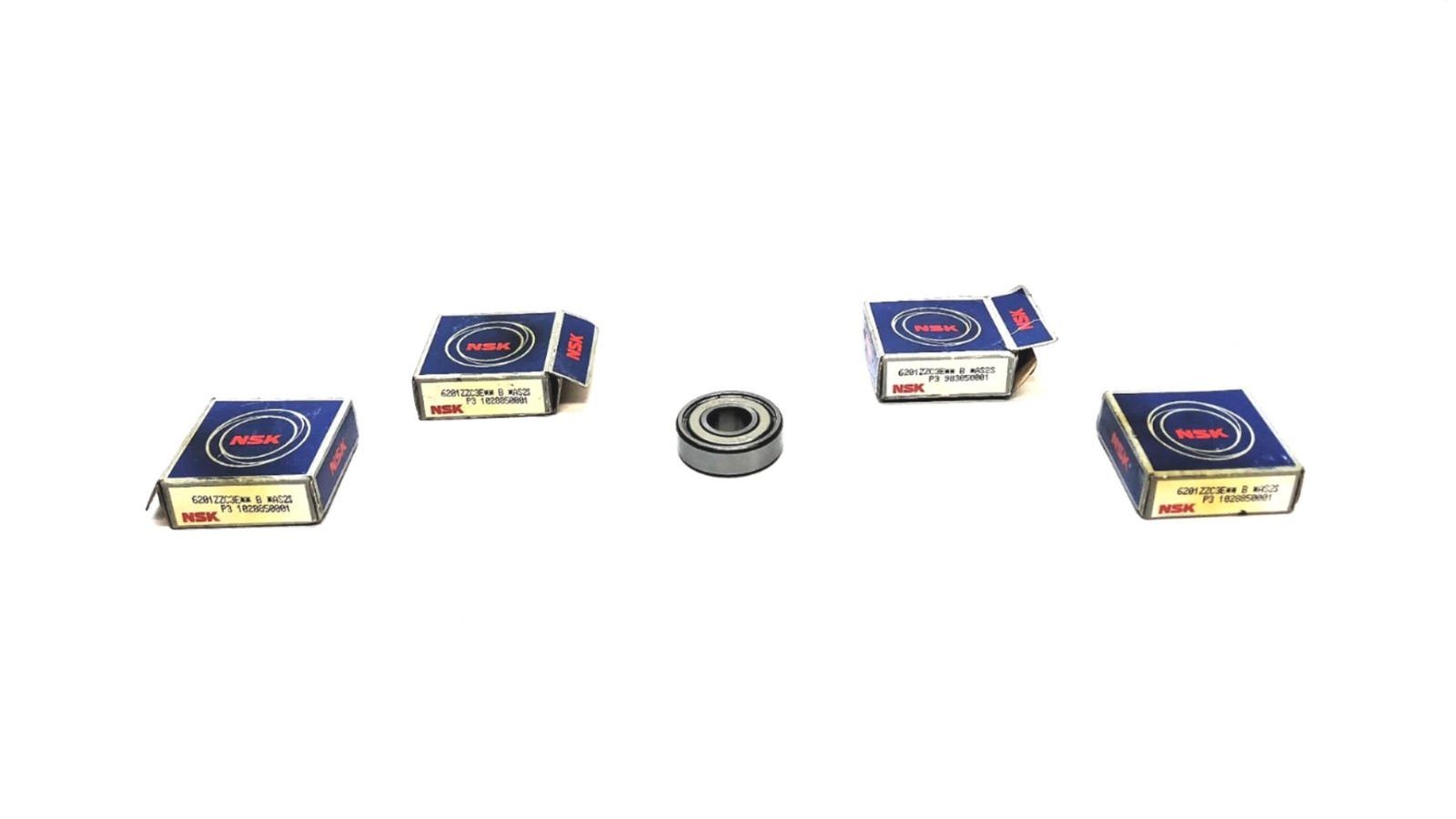 NSK Deep Groove Ball Bearing 6201ZZC3E (6201Z) [Lot of 5] NOS