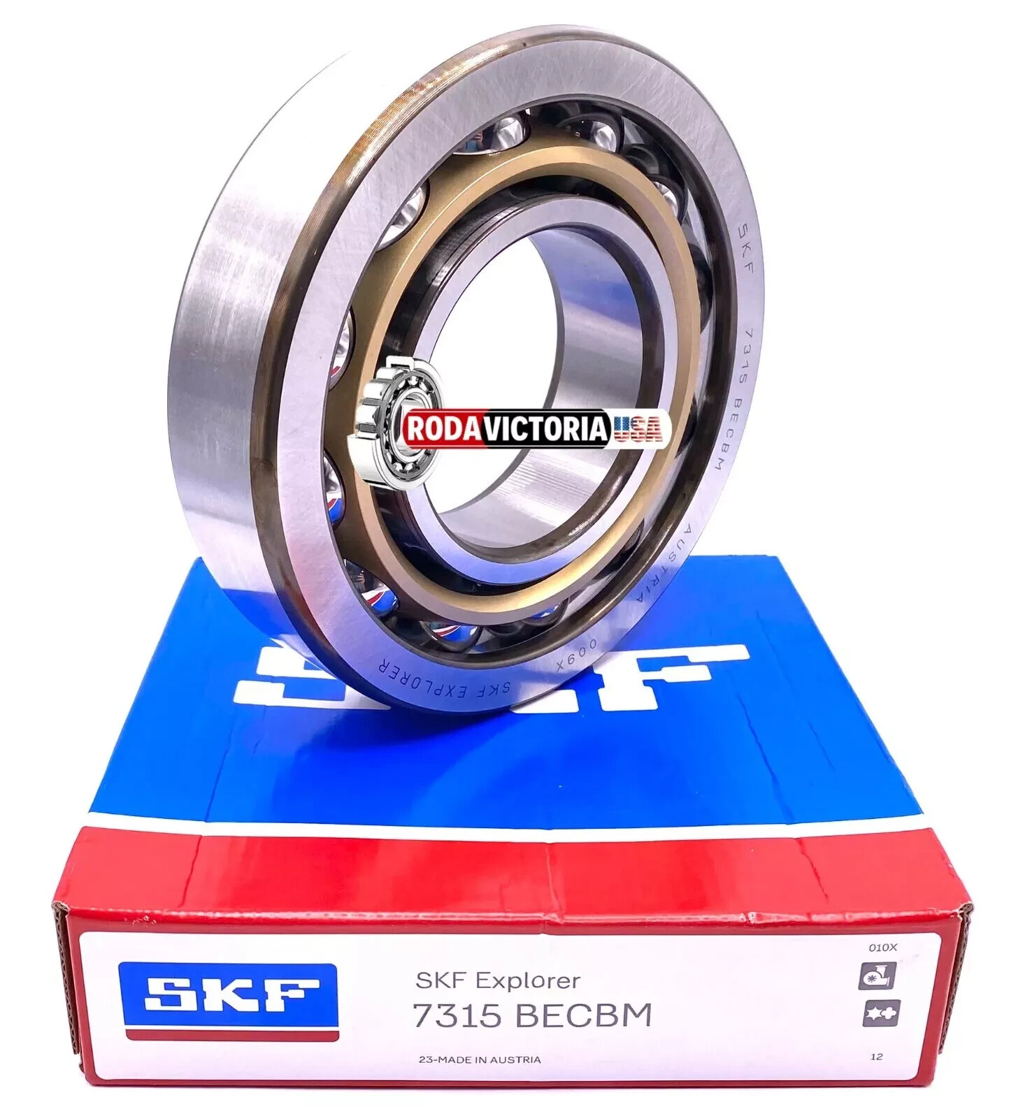 SKF 7315 BECBM Angular Contact Ball Bearing, Brass Cage 75x160x37 mm