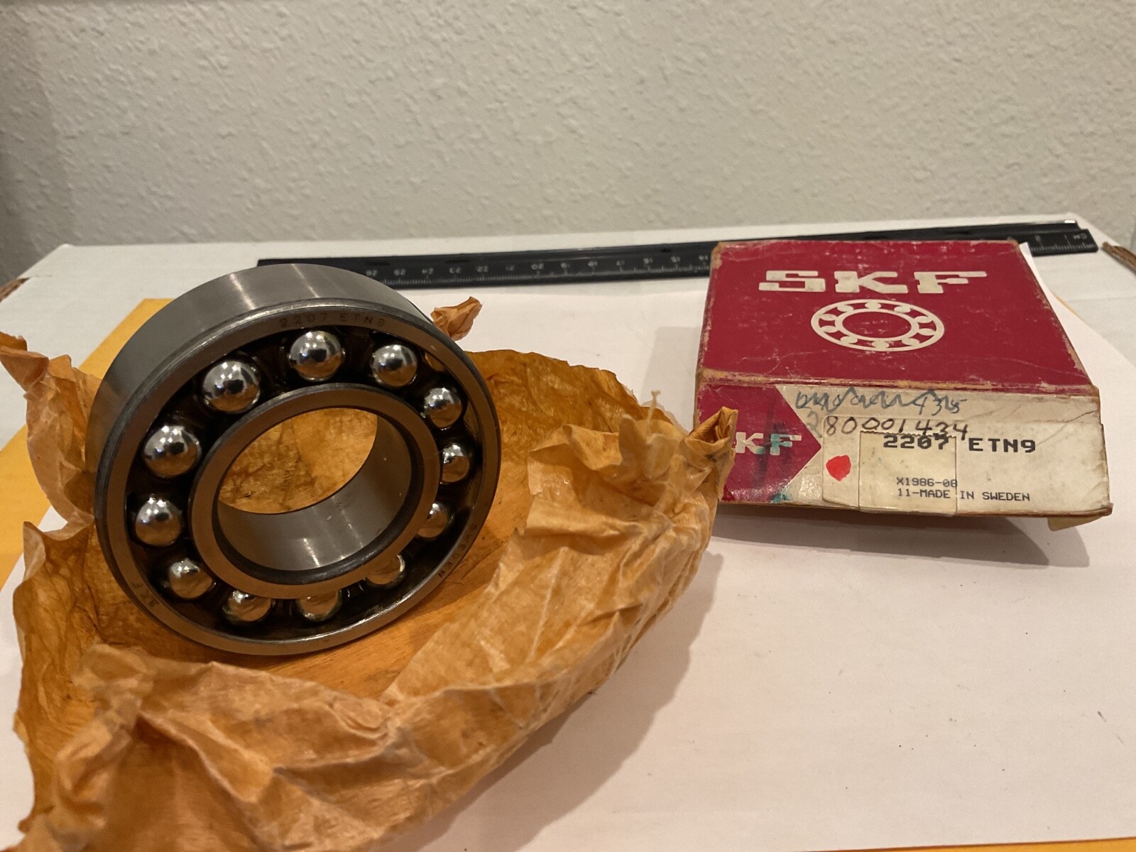 New SKF 2207 ETN9 Self Aligning Bearing, 35mm ID, 72mm OD, and 23mm Width