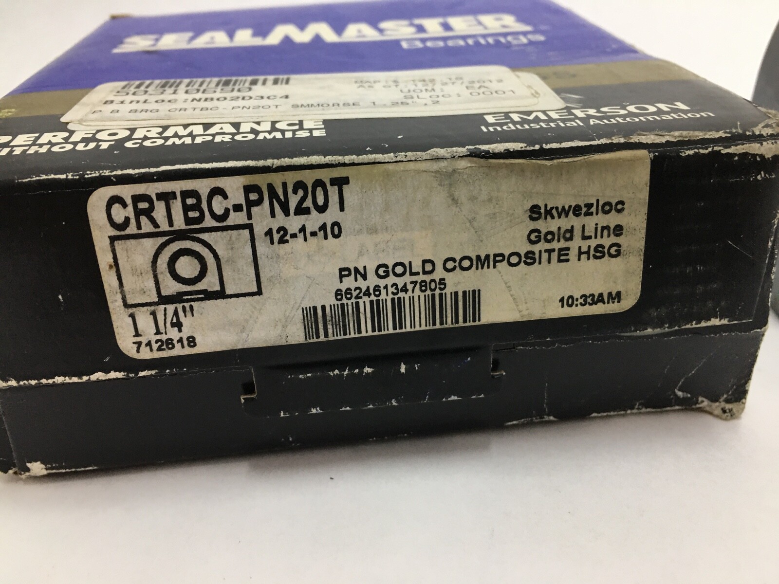 SEALMASTER CRTBC-PN20T Bearing Unit 2-Bolt Tapped Base 1-1/4″ ID CRTBCPN20T -USA