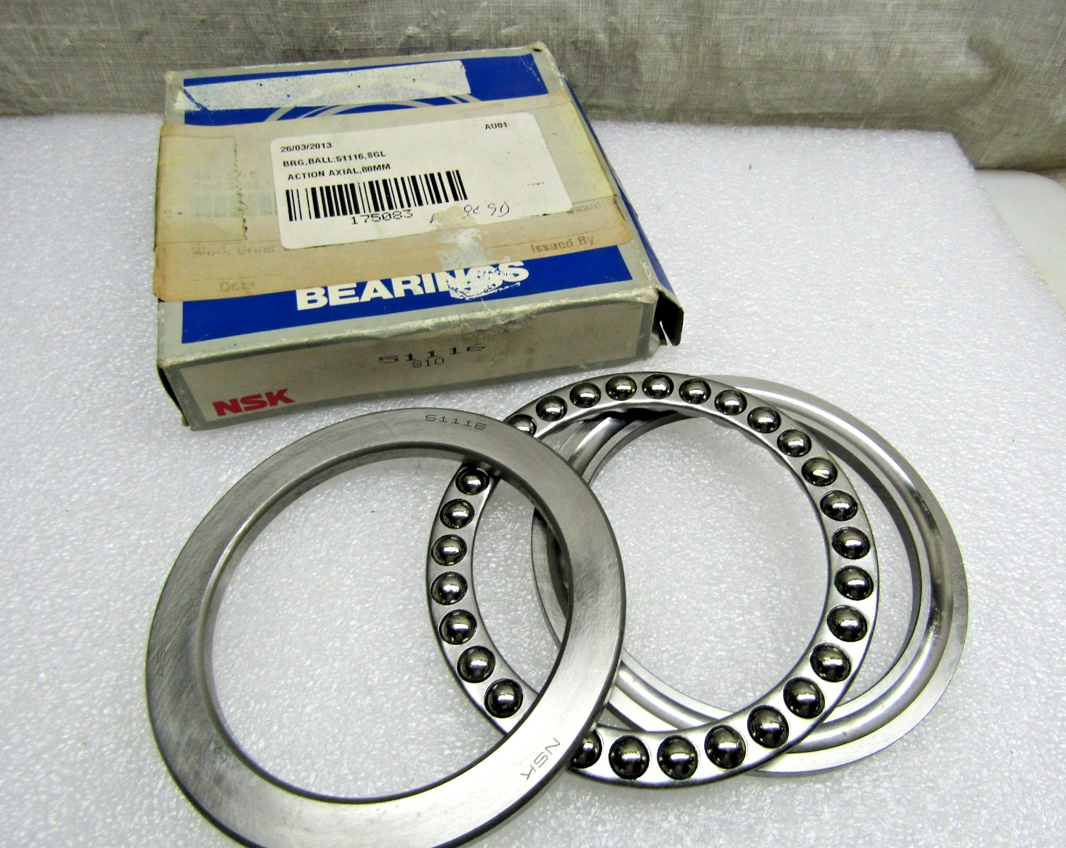 NSK 51116 80mm X 105mm X 19mm Ball Thrust Bearing