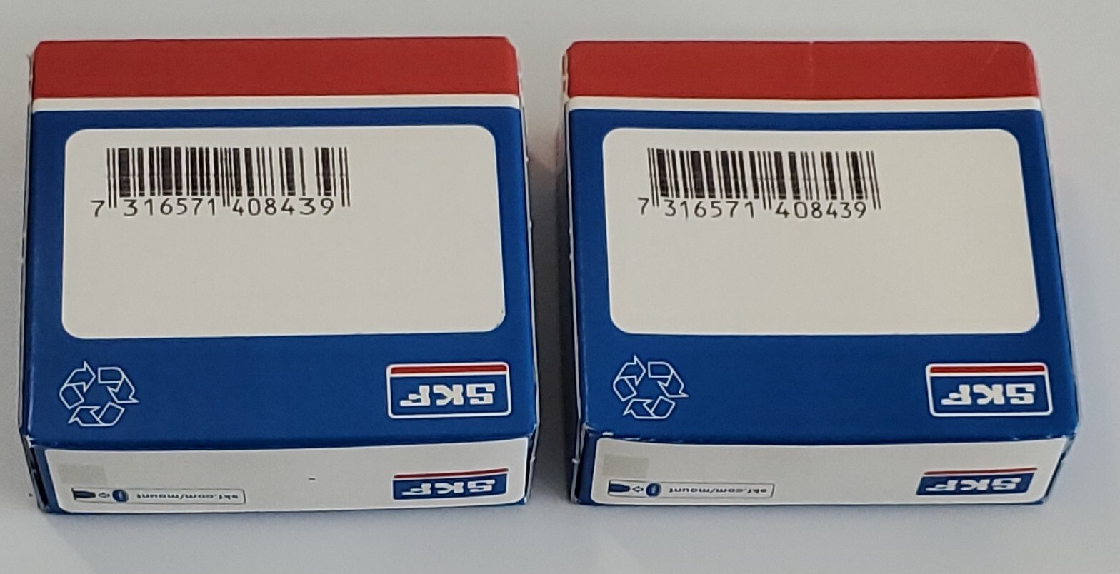 *NEW IN BOX* LOT OF 2 SKF 6006-2RS1NR Single Row Ball Bearings + Warranty!