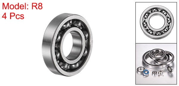 4pcs R8 Deep Groove Ball Bearing 1/2″ x 1 1/8″ x 1/4″ Chrome Steel