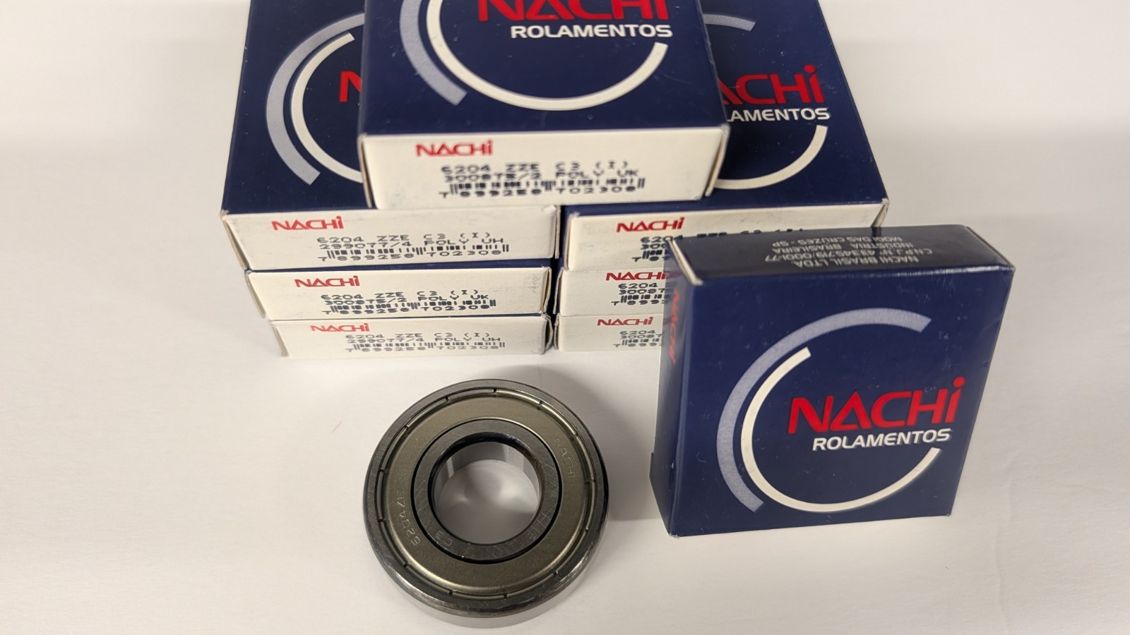 NACHI 6204ZZE C3 Deep Groove Ball Bearing 20x47x14mm (LOT OF 8pcs)