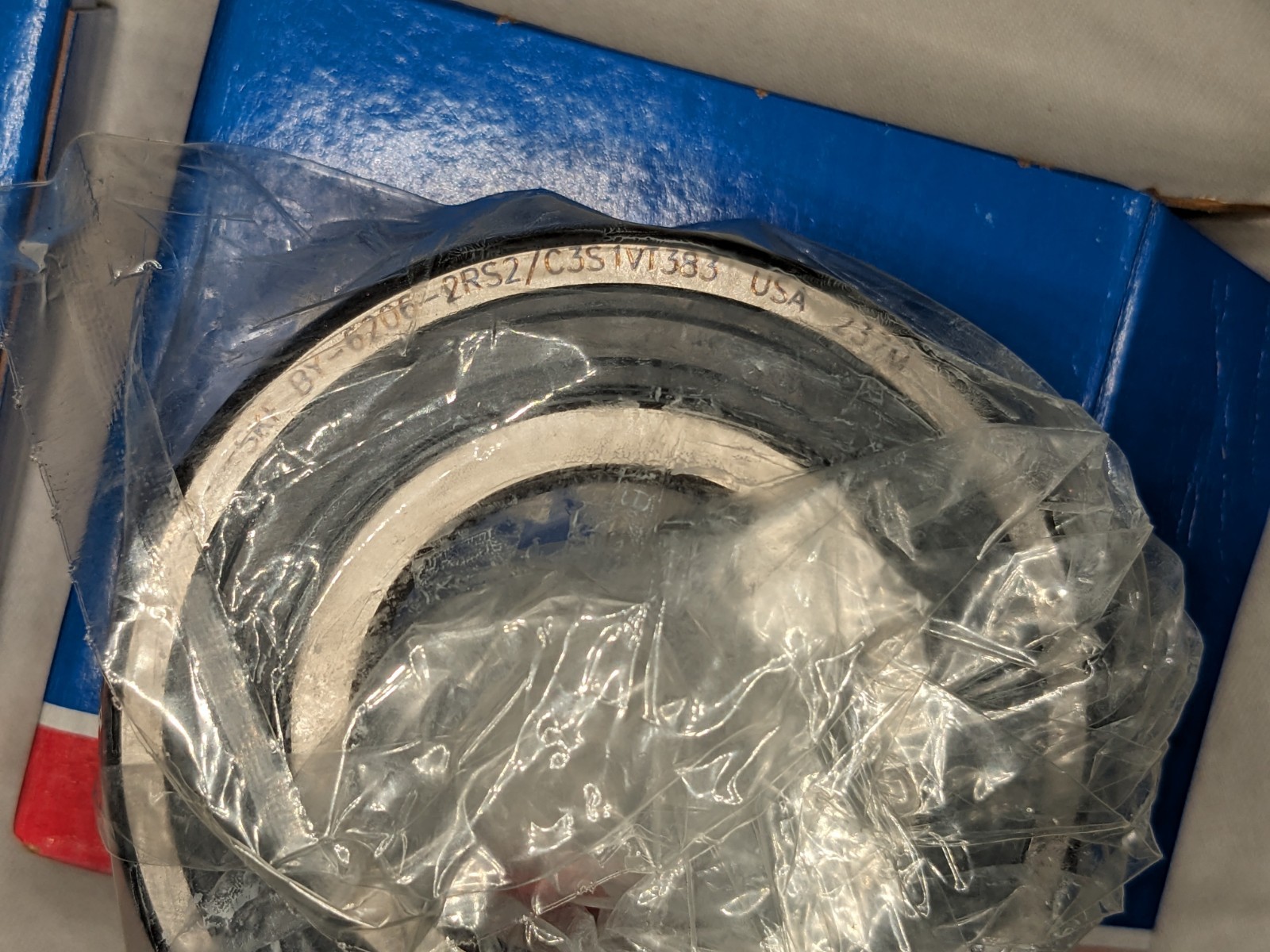 SKF 6206-2RS2/C3S1 High Temp Bearing 30x62x16 FKM Seals Heat Stabilized USA NOS