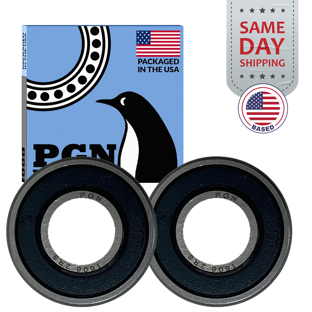 PGN (2 Pack) 1606-2RS Bearing – Lubricated Chrome Steel Sealed Ball Bearing