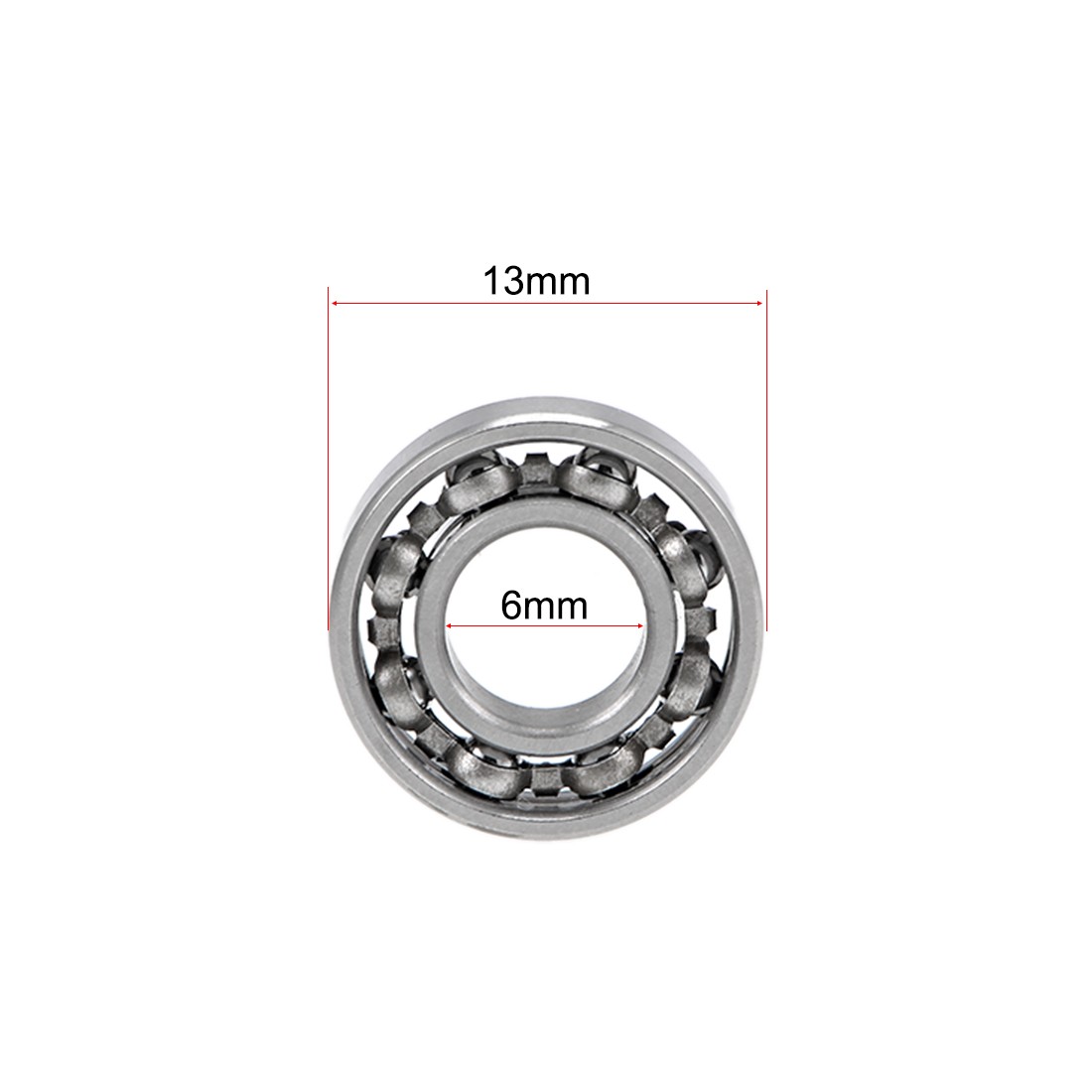 686 Ball Bearings Z2 6x13x3.5mm Open Type Chrome Steel 10pcs