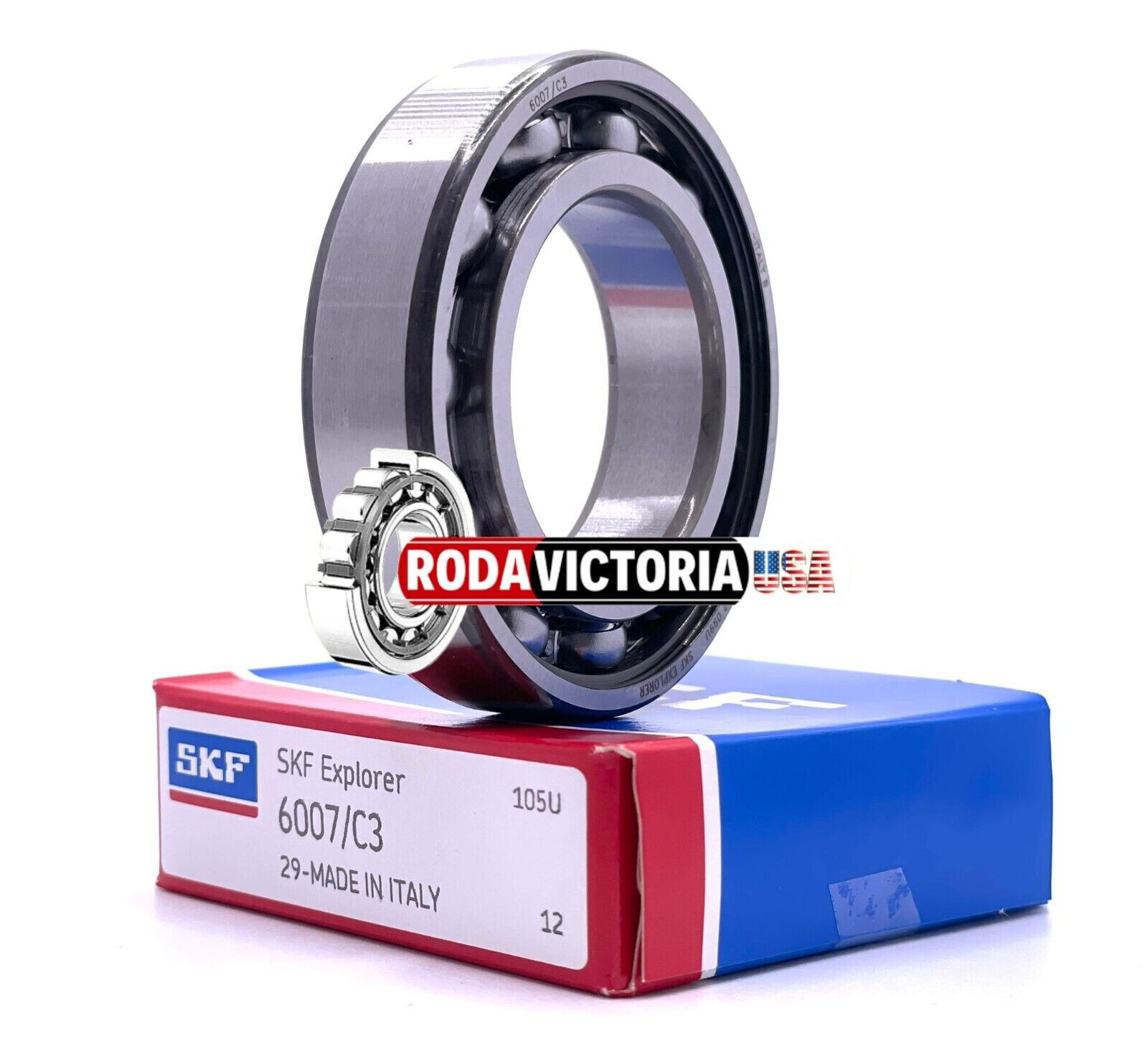 SKF 6007 C3 DEEP GROOVE BALL BEARING, OPEN TYPE, NO SEALS 35x62x14 mm