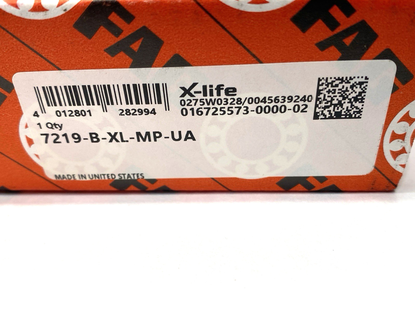 FAG 7219-B-XL-MP-UA Angular Contact Ball Bearing 95mm ID 170mm OD 32mm Width