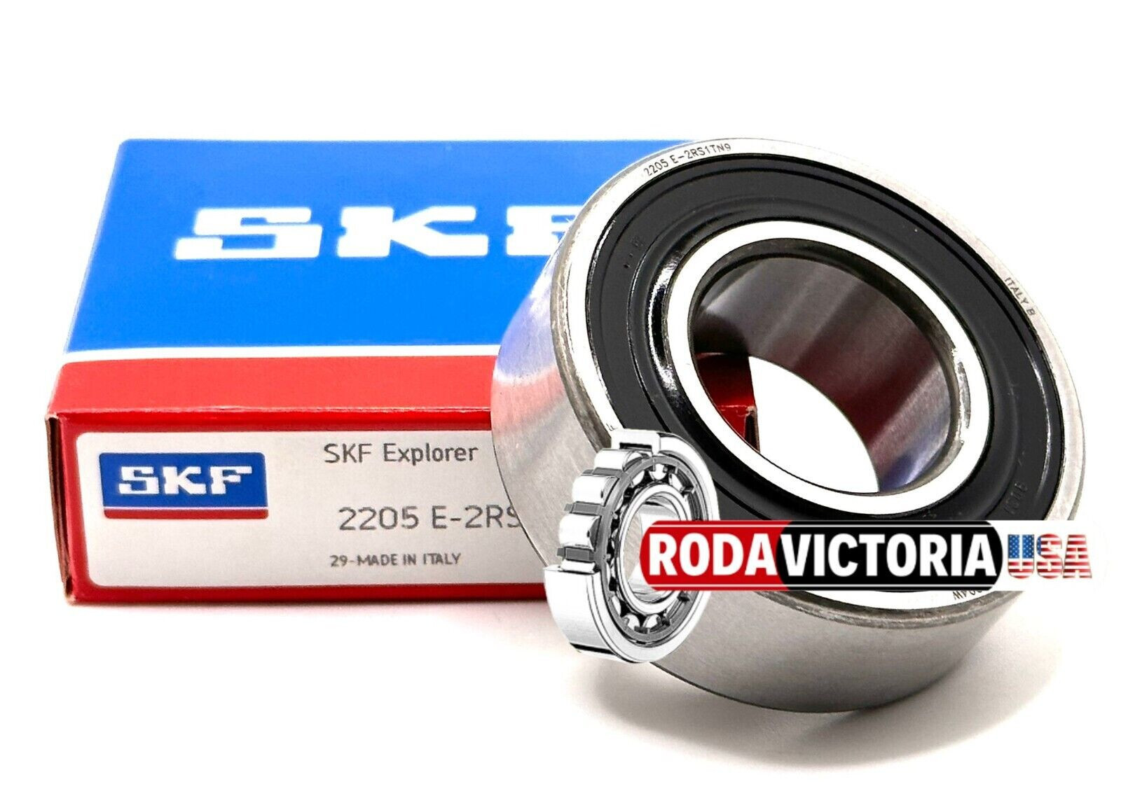 SKF 2205 E 2RS1 TN9/C3 Double Row Self-Aligning Bearing, RUBBER SEALED 25x52x18