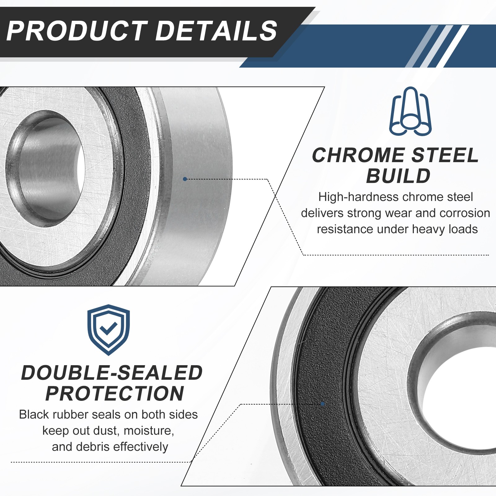 4Pcs 163110-2RS Non-Standard Ball Bearings 16mm x 31mm x 10mm, ABEC3