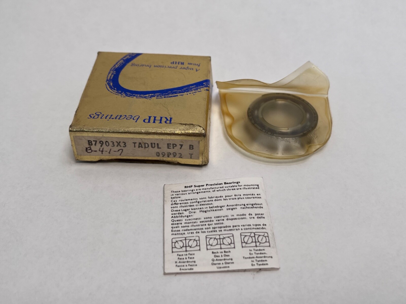 RHP 7903ETDULP4-1/2PR Bearing 17x30x7 mm 7903-E-T-DUL-P4 71903-E England