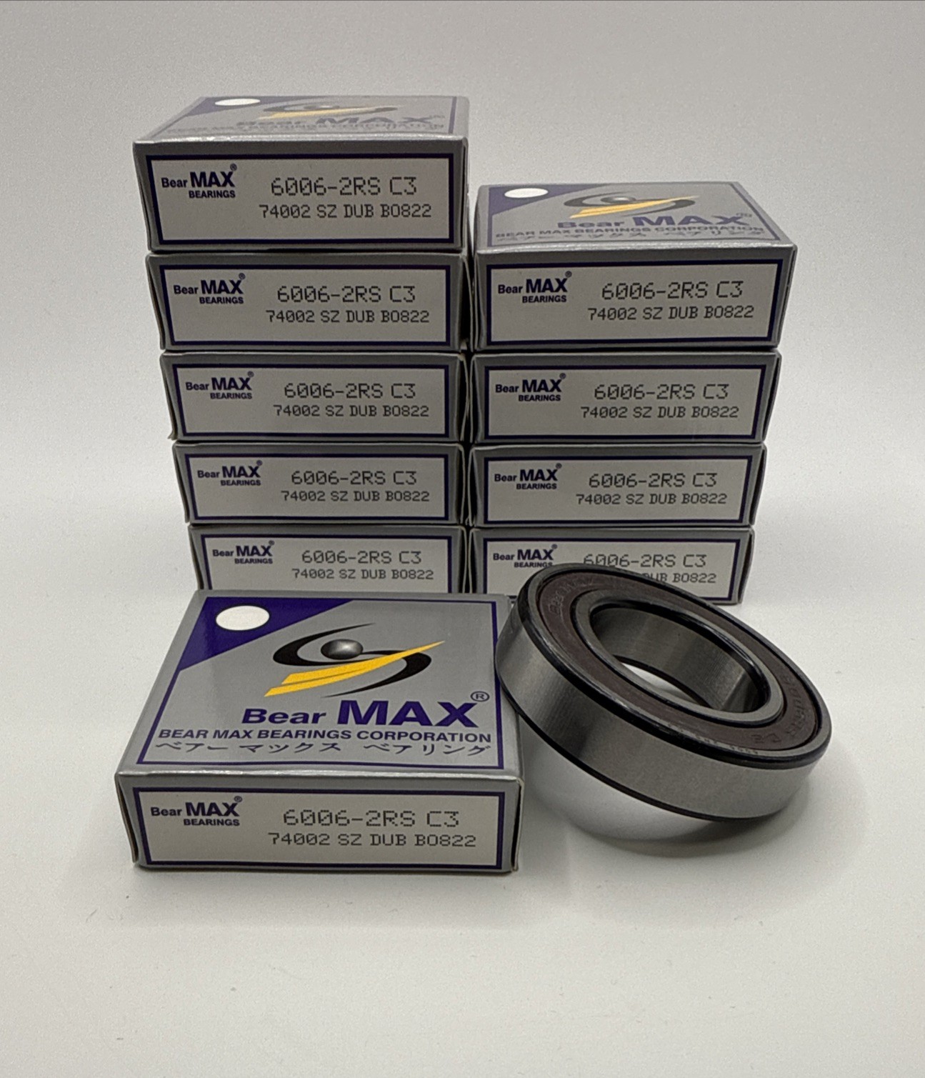 30 pcs BearMAX 6006-2RS C3 30x55x13mm Rubber Seal DG Ball Bearings US 60062RS