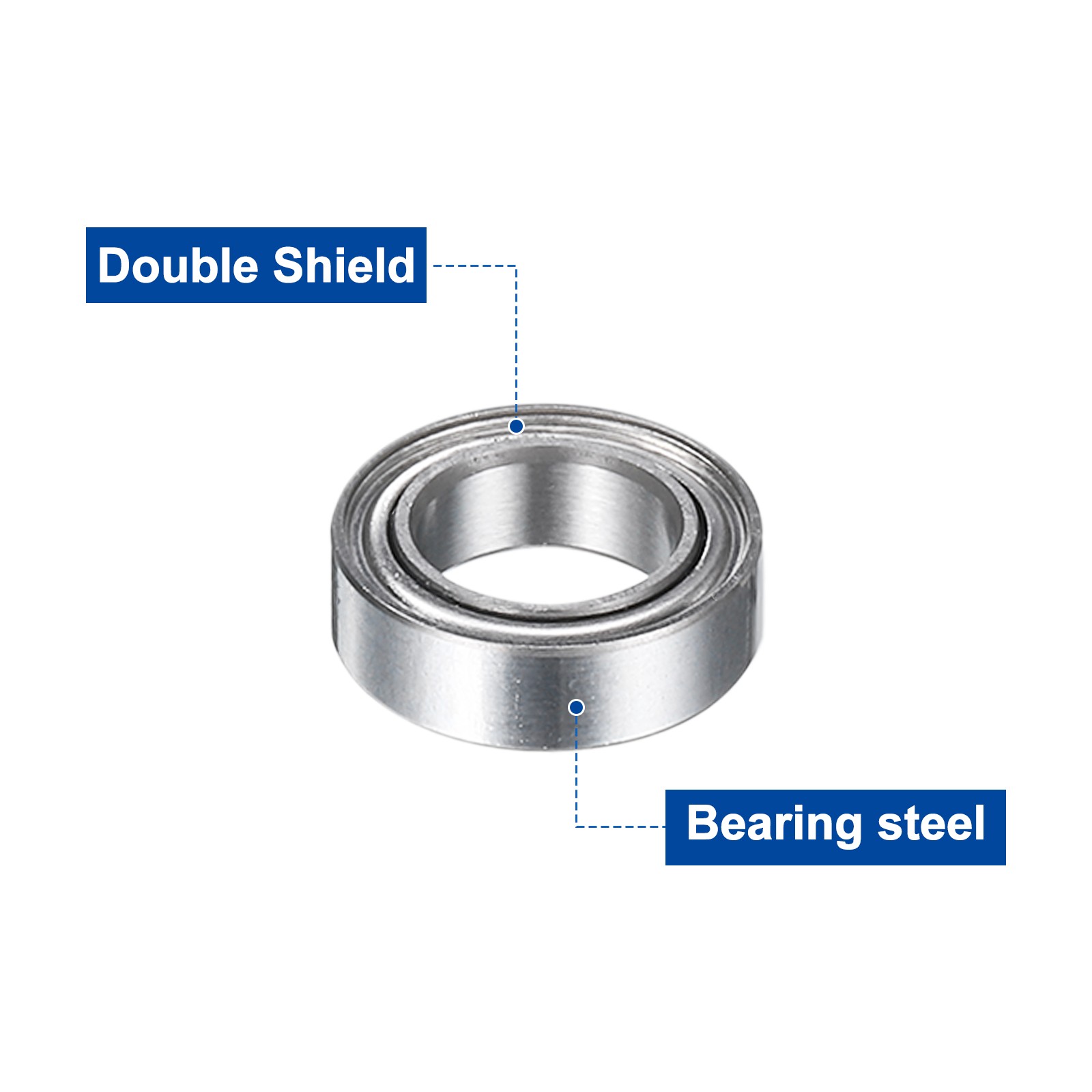 12Pcs MR106ZZ Deep Groove Ball Bearings, 6mm ID 10mm OD 3mm Width Bearing
