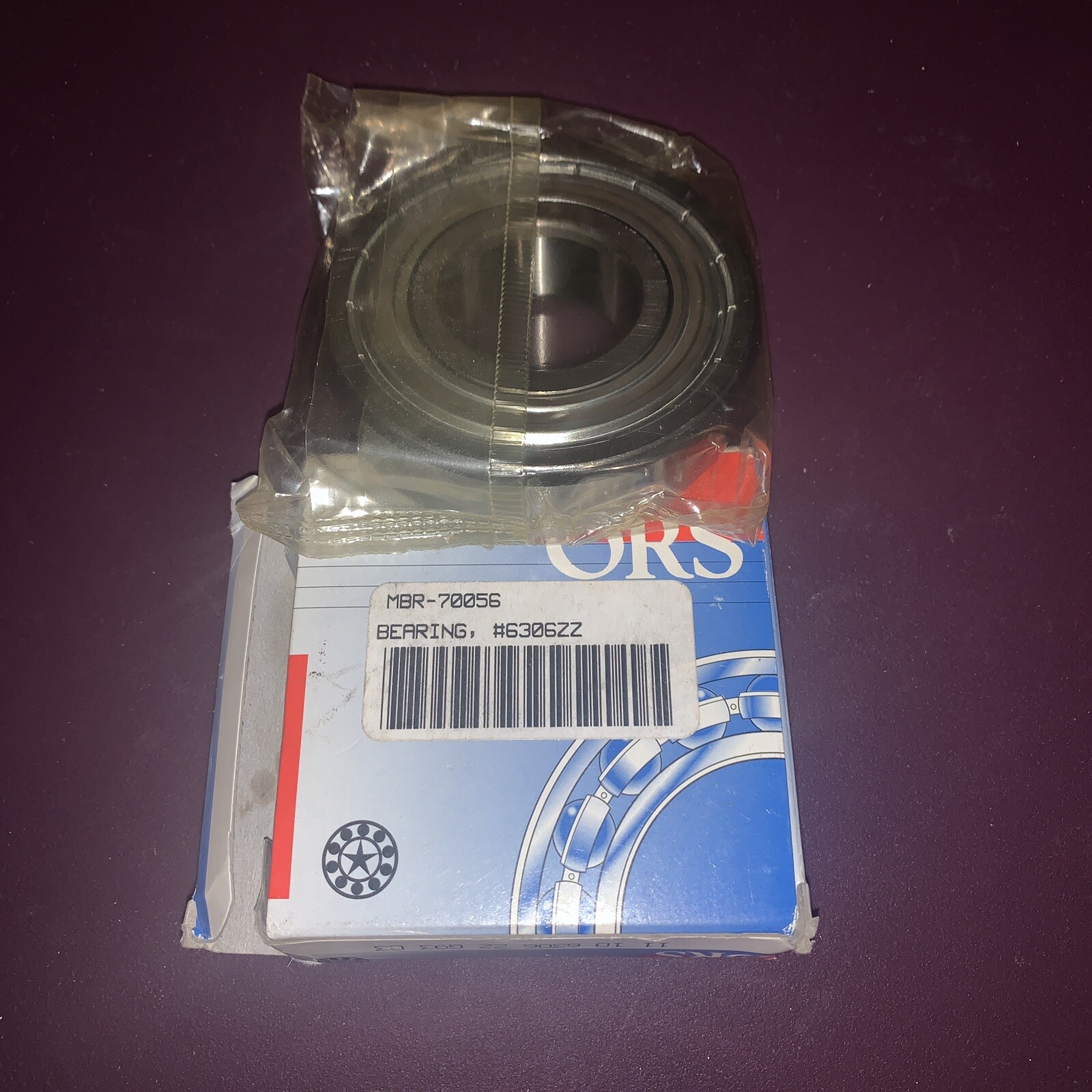 6306 ZZ C3 G93 – ORS – Deep Groove Ball Bearing – 2 Metal Shields -NEW