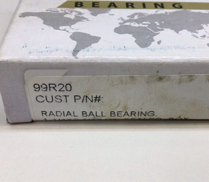 Peer 99R20 Ball Bearing Deep Groove 1.2500in ID X 2.2500in OD X 0.5000in W