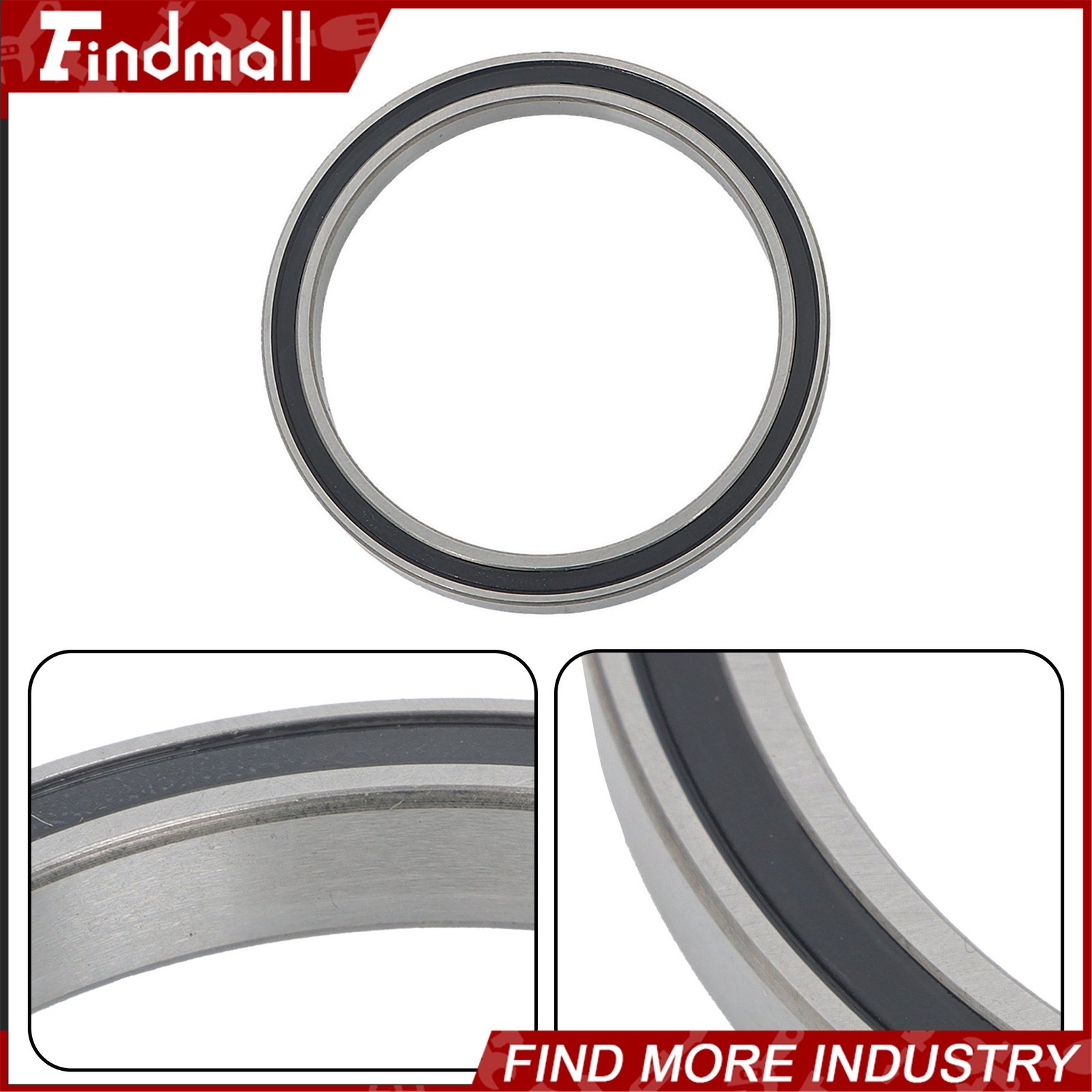 Findmall 6709-2RS Deep Groove Bearings 10pcs 45x55x6mm Rubber Sealed Pre-Lubed