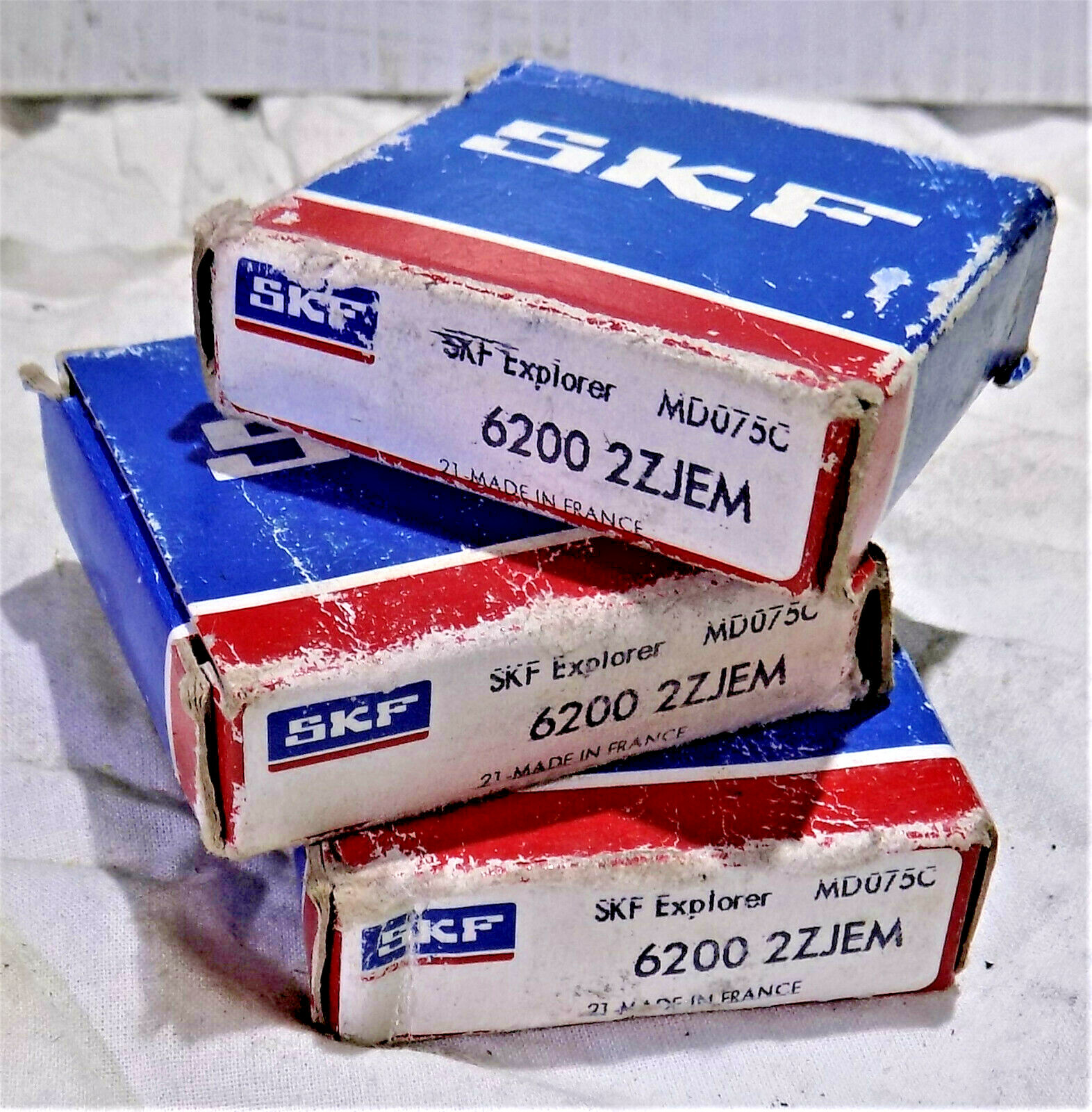 New SFK 6200 2ZJEM Deep Groove Ball Bearing 10mm X 30mm X 9mm, Lot of 3 Pieces