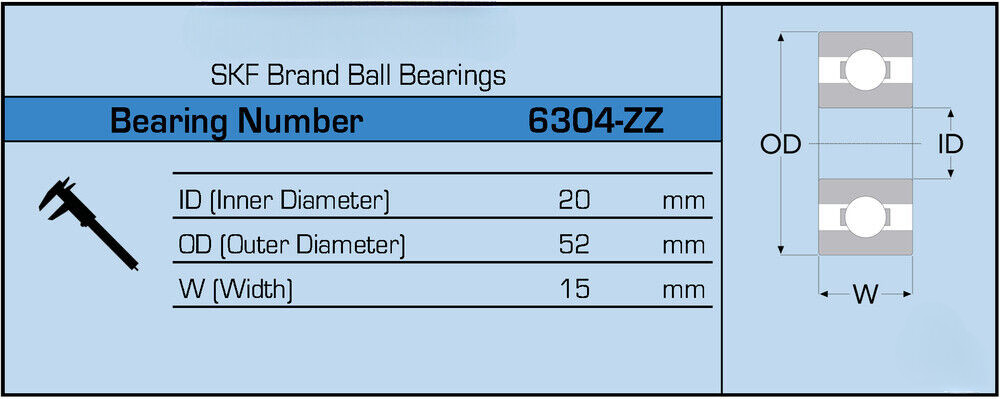 NEW SKF 6306-ZZ C3 Brand Metal Shield Ball Bearing 30x72x19 6306 ZZ/C3 6306ZZ/C3