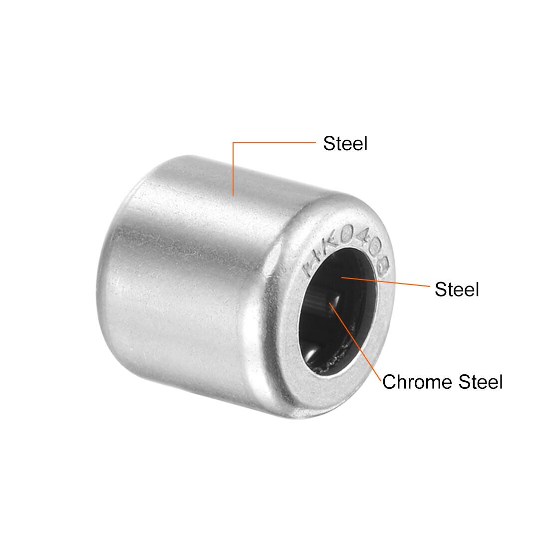 5pcs HK0408 Needle Roller Bearings Chrome Steel Open End 4mm x 8mm x 8mm