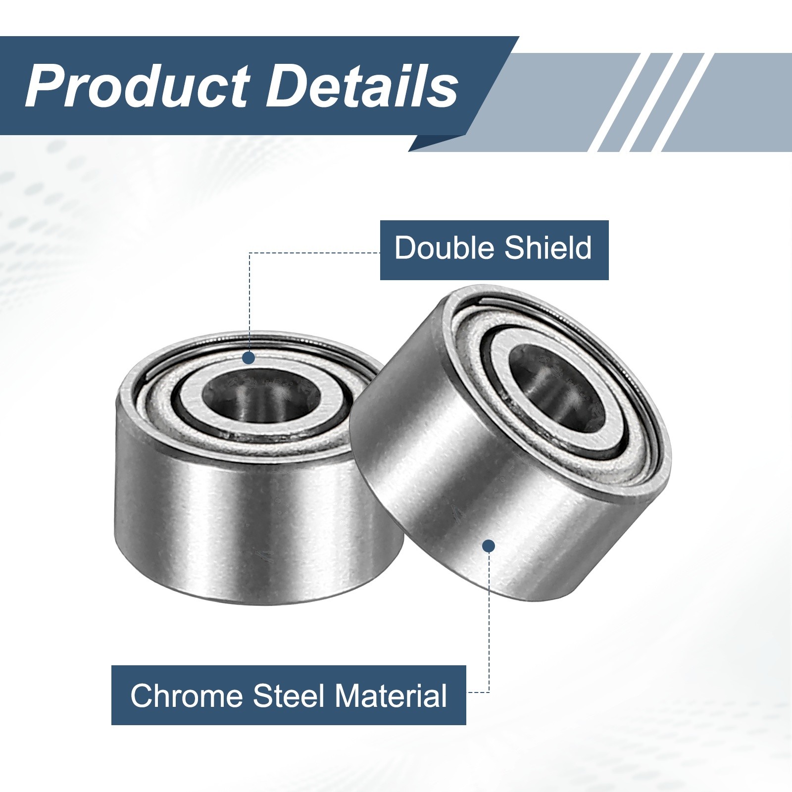 10 Pack 3 x 9 x 5mm 603ZZ Deep Groove Ball Bearings, ABEC5