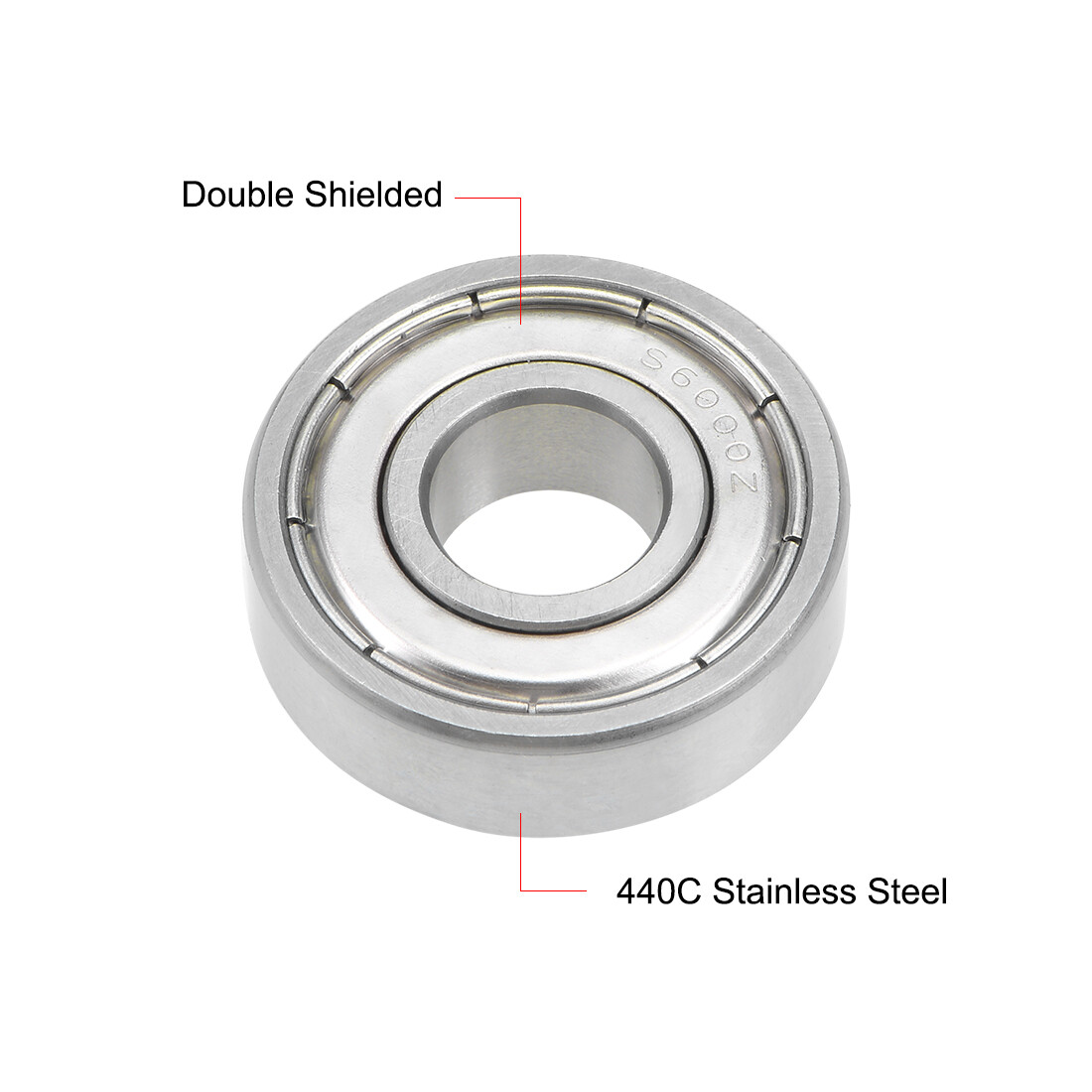 S6000ZZ Stainless Steel Ball Bearing 10x26x8mm Double Shielding 6000Z