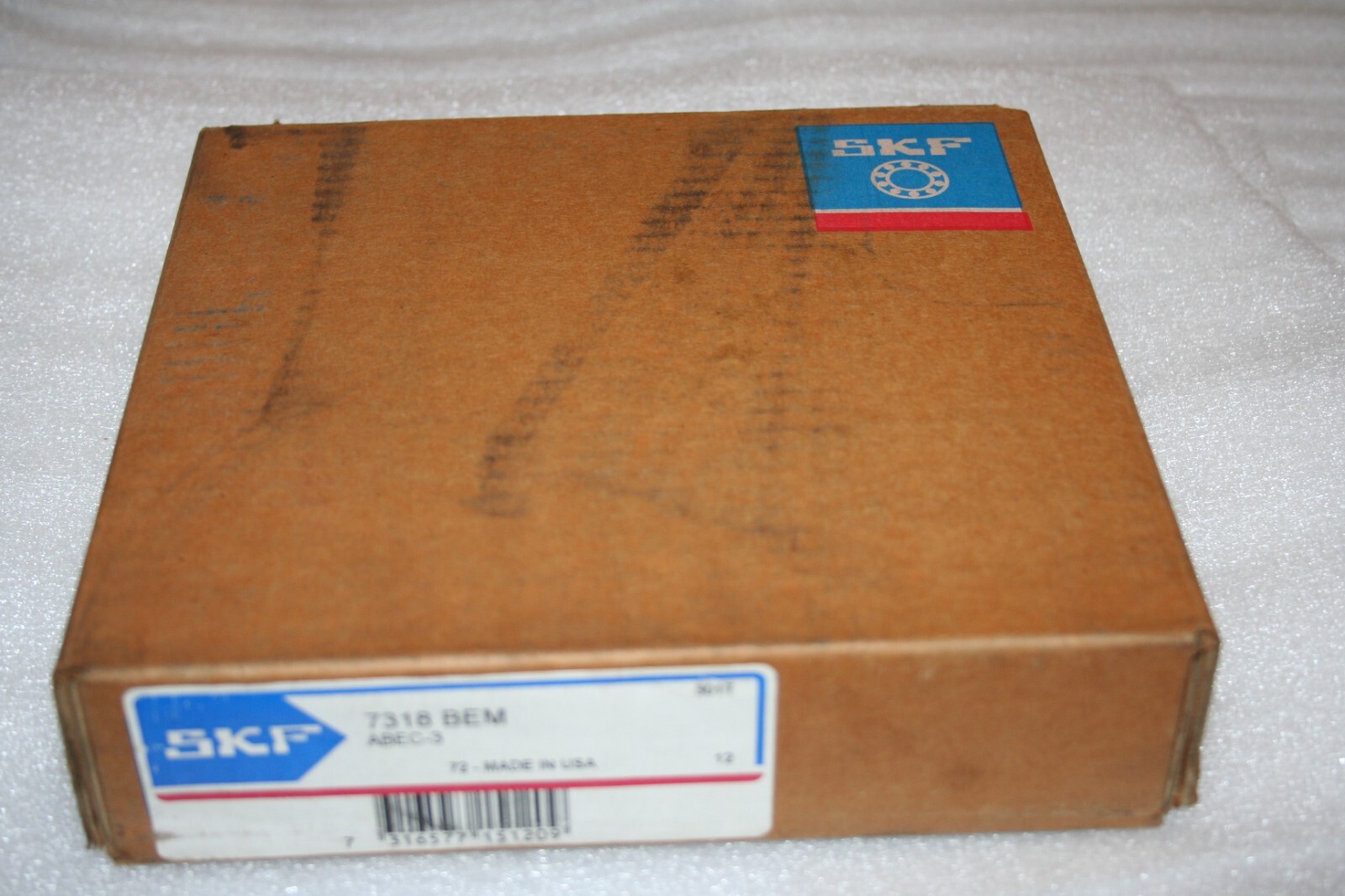 SKF 7318BEM Angular Contact Bearing 7318 BEM, Brass Cage – NEW UNOPENED BOX –