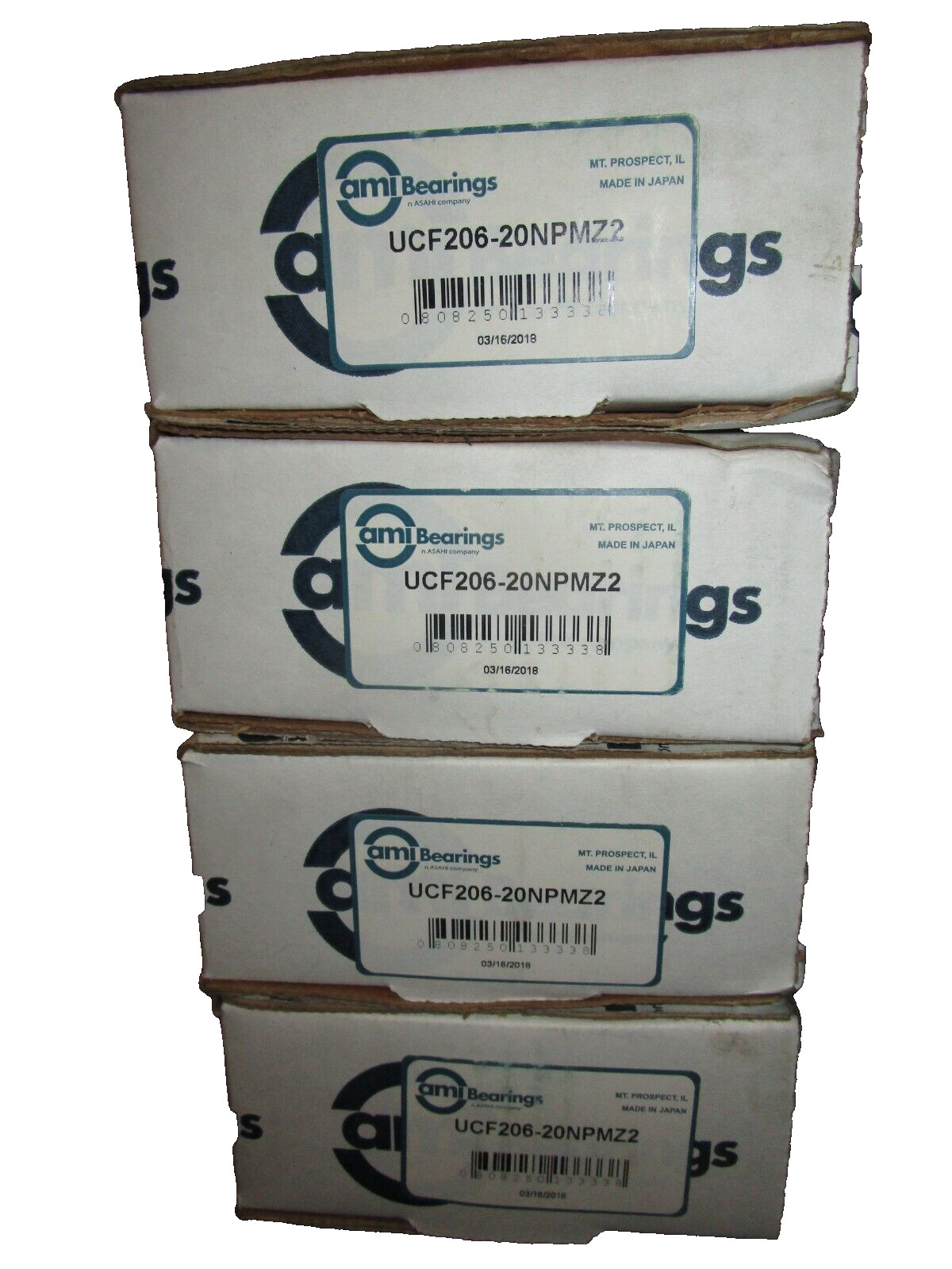 (1) AMI Bearings 4 Bolt Flange Mount Bearing UCF206-20NPMZ2 1-1/4″