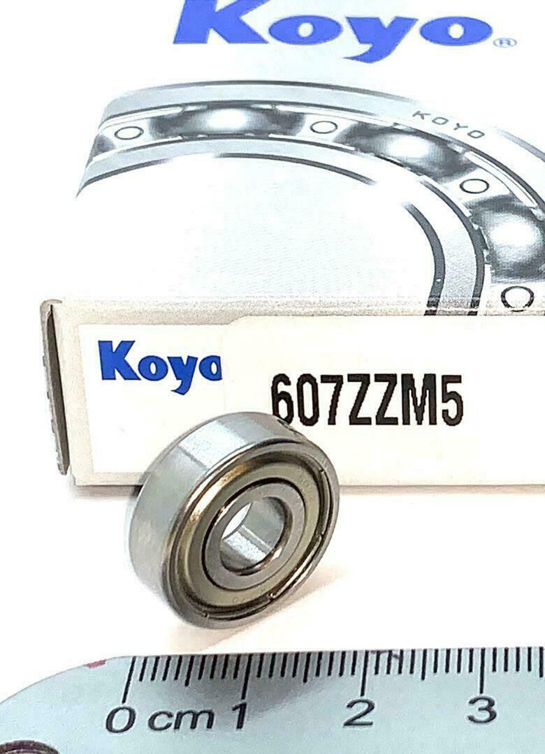 KOYO 607 ZZ DEEP GROOVE BALL BEARING, METAL SHIELDED 7x19x6 mm