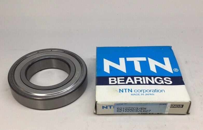 NTN 6212ZZC3/EM Ball Bearing Deep Groove 60mm ID X 110mm OD X 22mm W 6212ZZC3-EM