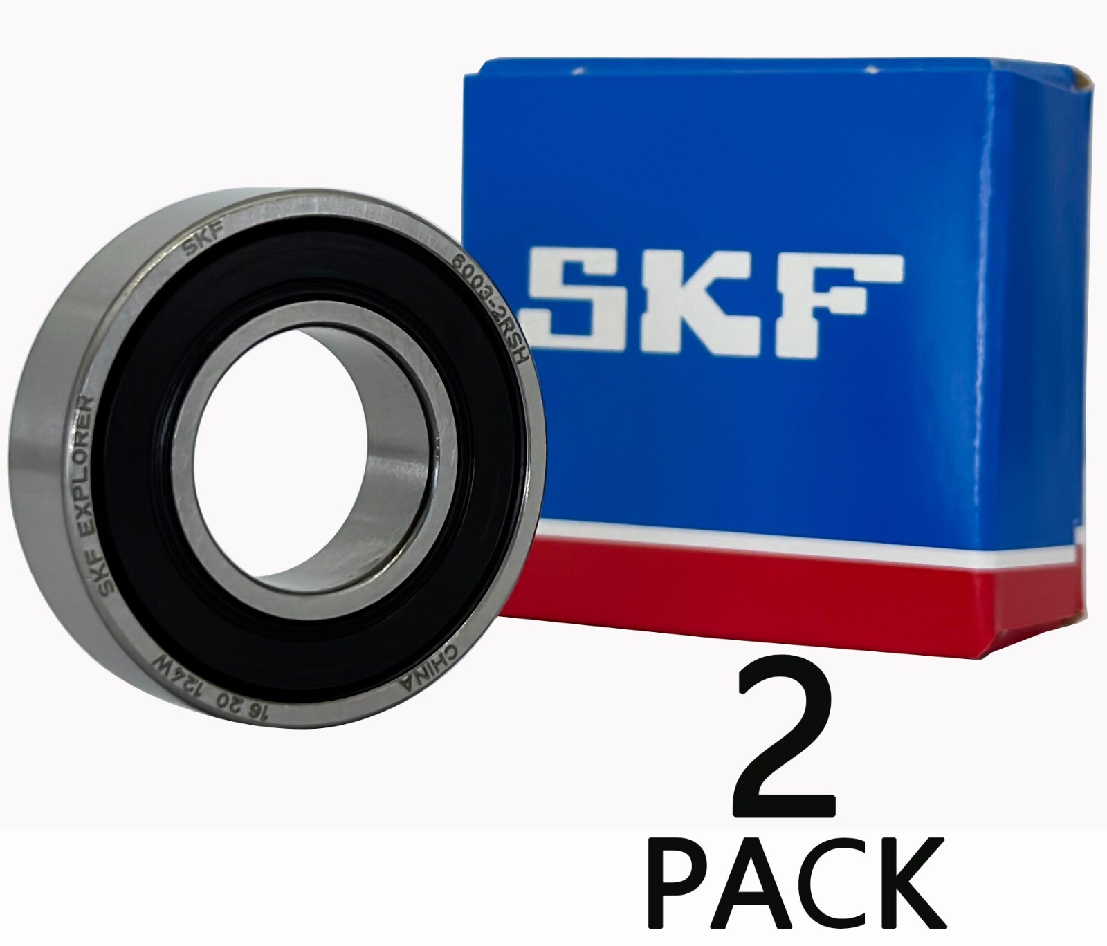 2PACK SKF 6003-2RSH 6003RS High Quality Two Side Sealed Ball Bearings 17X35X10MM