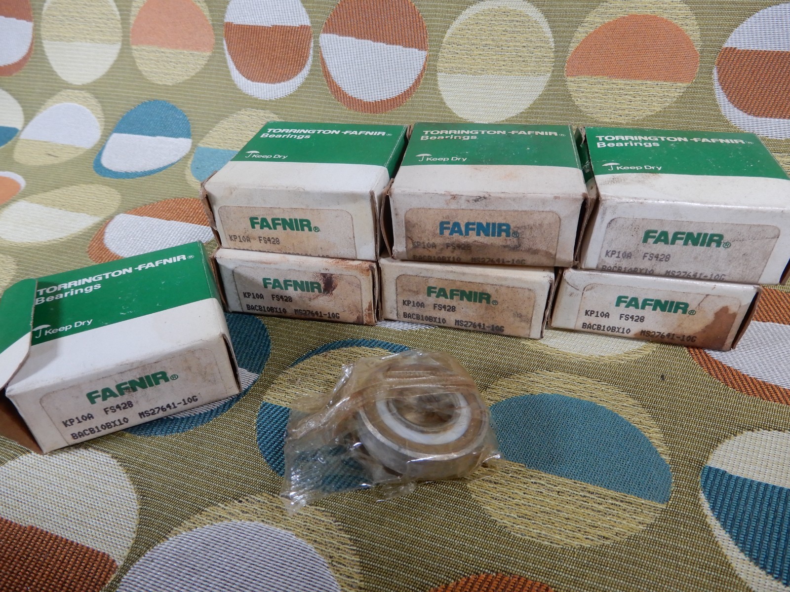 Fafnir KP10A FS428 Roller Bearings Qty 7 NOS