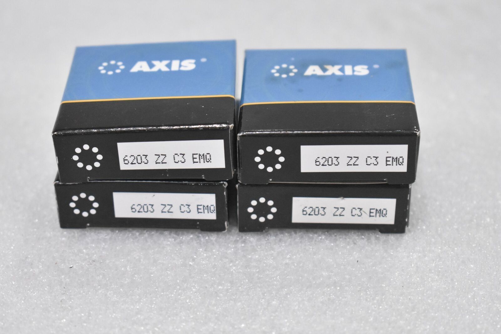 AXIS 6203-ZZ-C3-EMQ DEEP GROOVE BALL BEARINGS QUALITY ELECTRIC MOTOR (LOT OF 4)