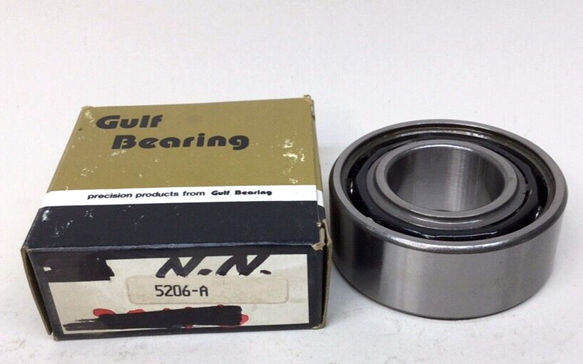 Gulf 5206-A Angular Contact Ball Bearing Double Row 30mm ID X 62mm OD X 0.9375in