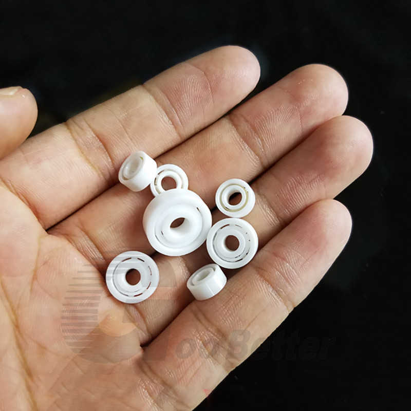 Miniature Ceramics Bearing ZrO2 Hybrid Ball Bearing Zirconium Oxide Bore 3mm-9mm