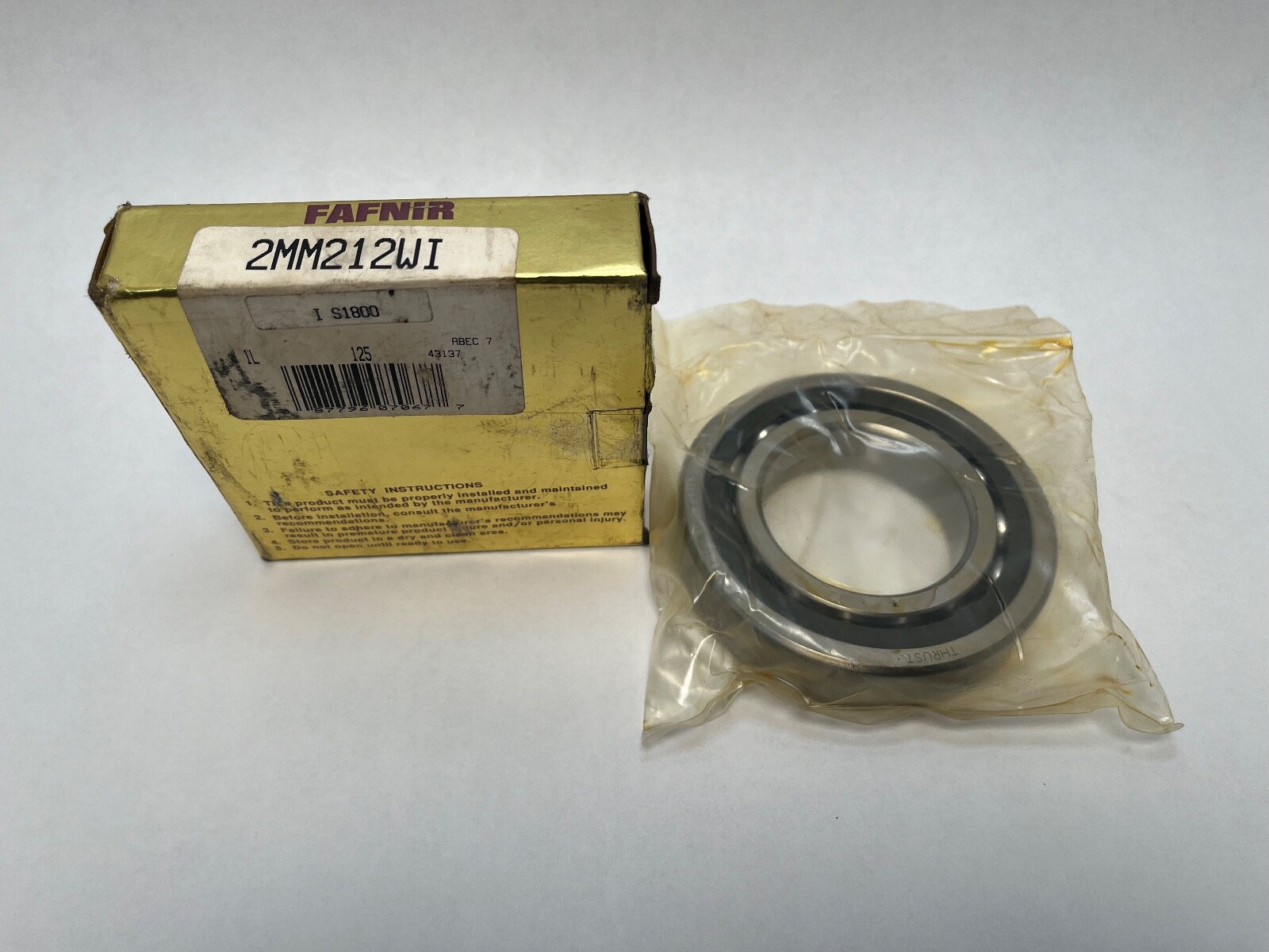 Fafnir 2MM212WI Angular Bearing 60x110x22 mm 7212C 2MM-212-WI-CR ABEC7 USA