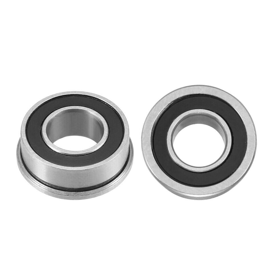FR188-2RS Flanged Ball Bearing 1/4×1/2×3/16″ Sealed Steel Flange Bearings 10Pcs