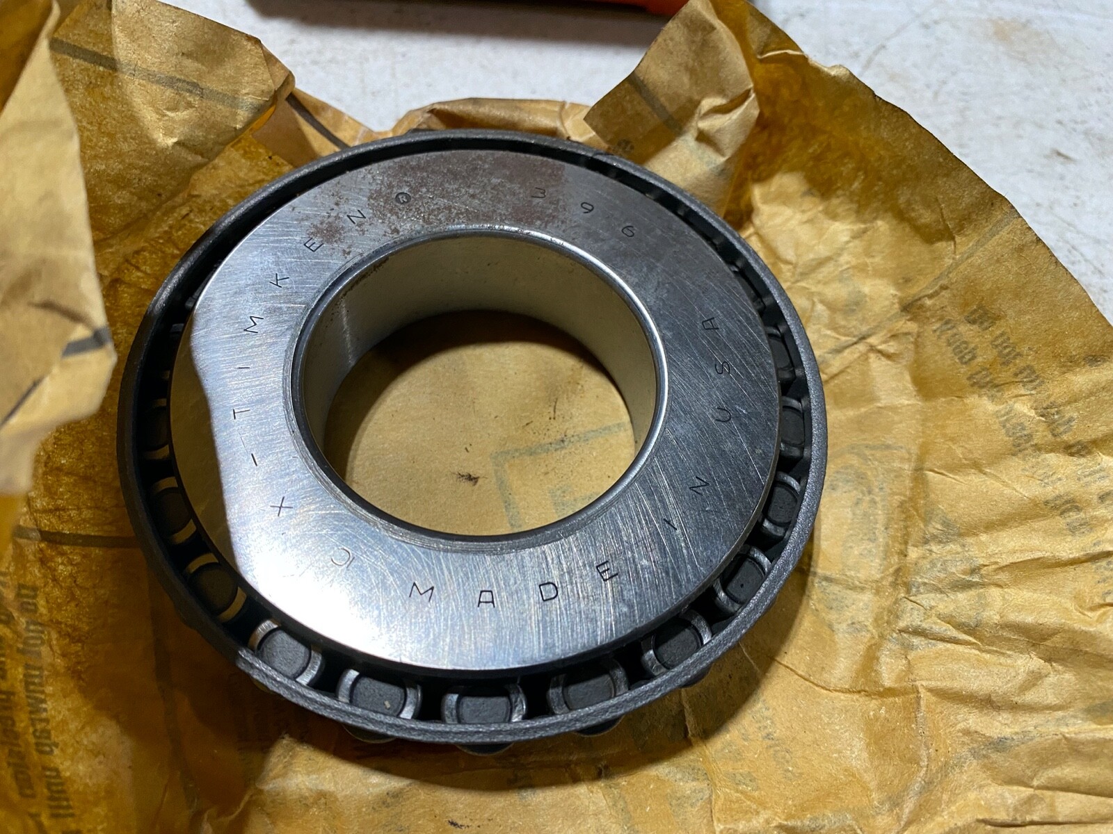 One (1) Timken 396 Tapered Roller Bearing Cone, NOS