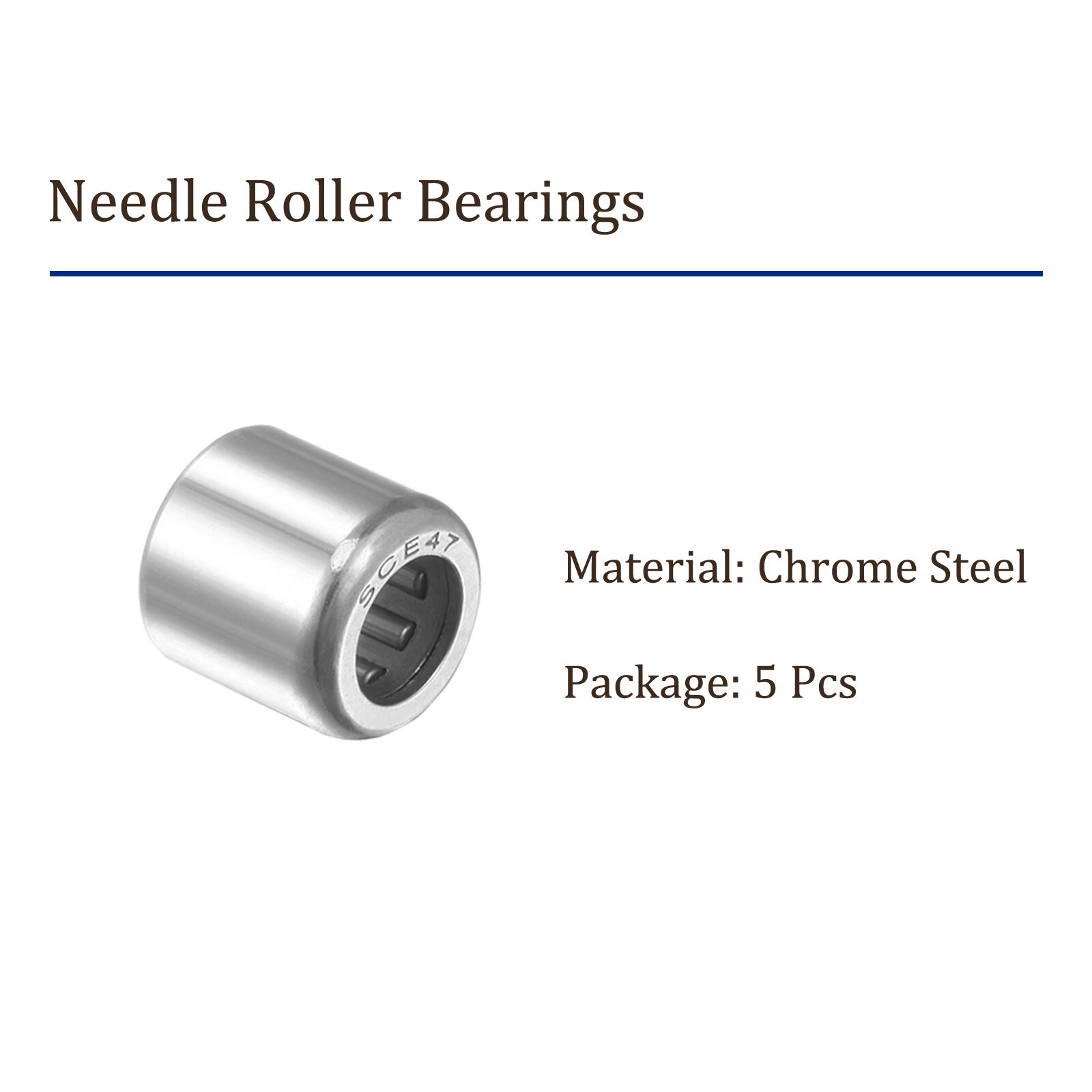 5pcs SCE47 Needle Roller Bearings 1/4″ x 7/16″ x 7/16″ for Gearbox Use