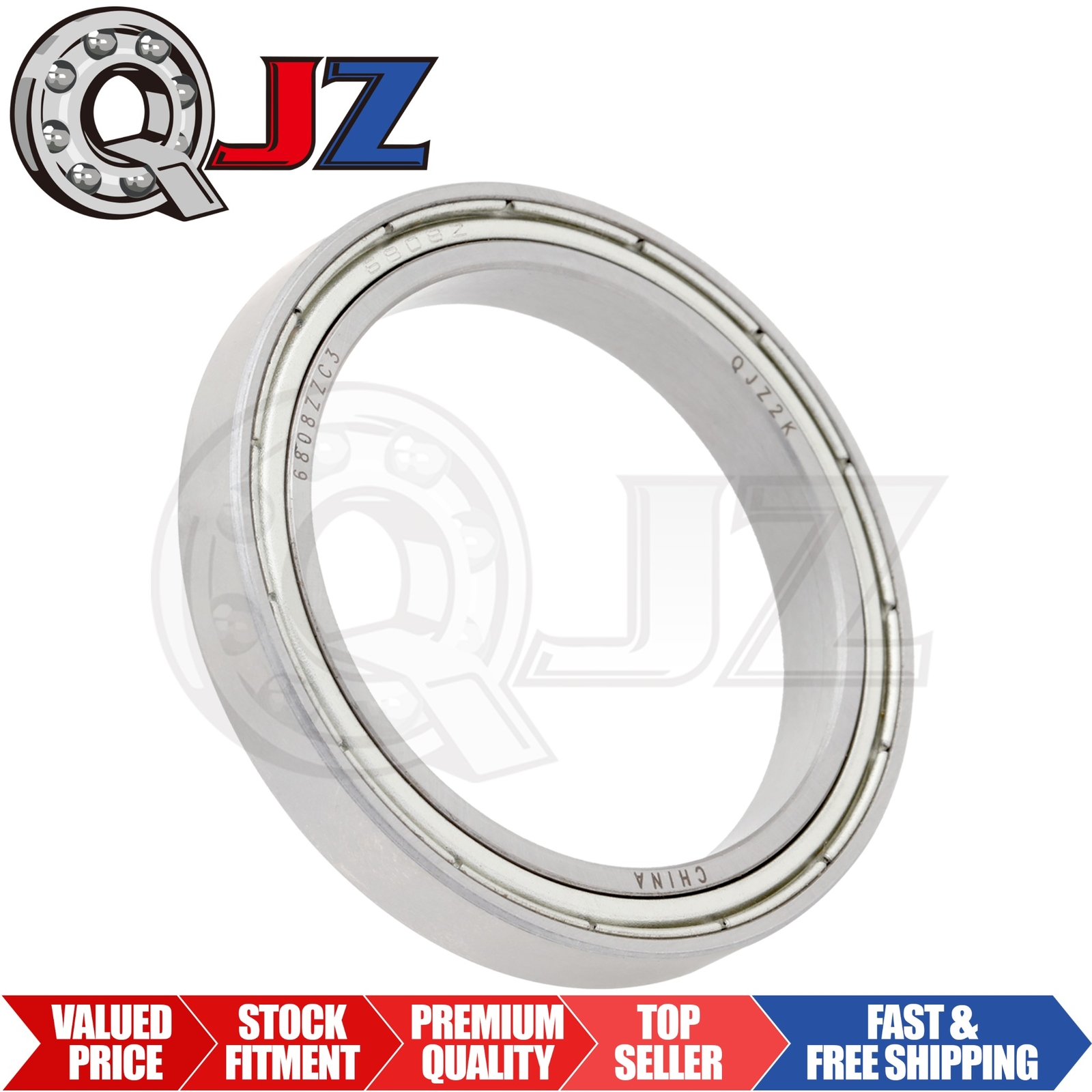 [Qty.1] New 6808-ZZ Radial/Deep Groove Ball Bearing [40mm ID x 52mm OD x 7mm W]