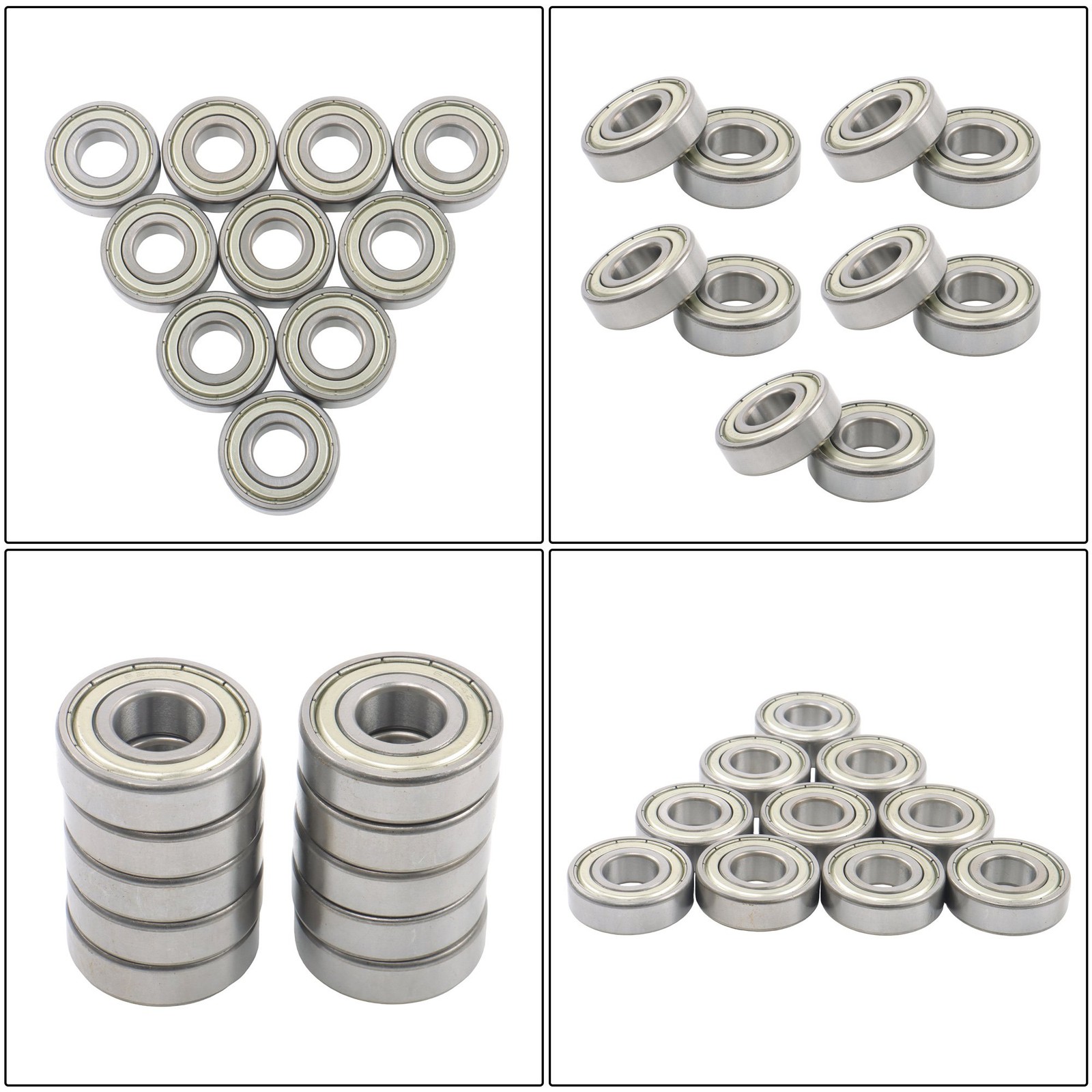 10Pcs 6204-ZZ Bearing 20×47×14mm Deep Groove Ball Bearing Double Metal Seals