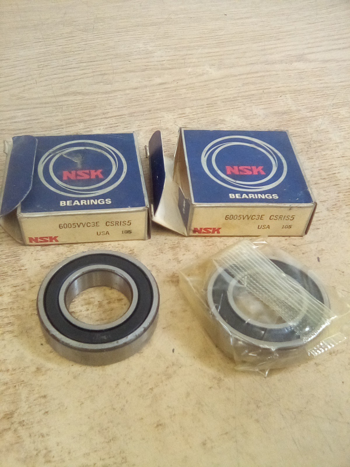 Lot Of 2 NSK 6005VVC3E Bearing