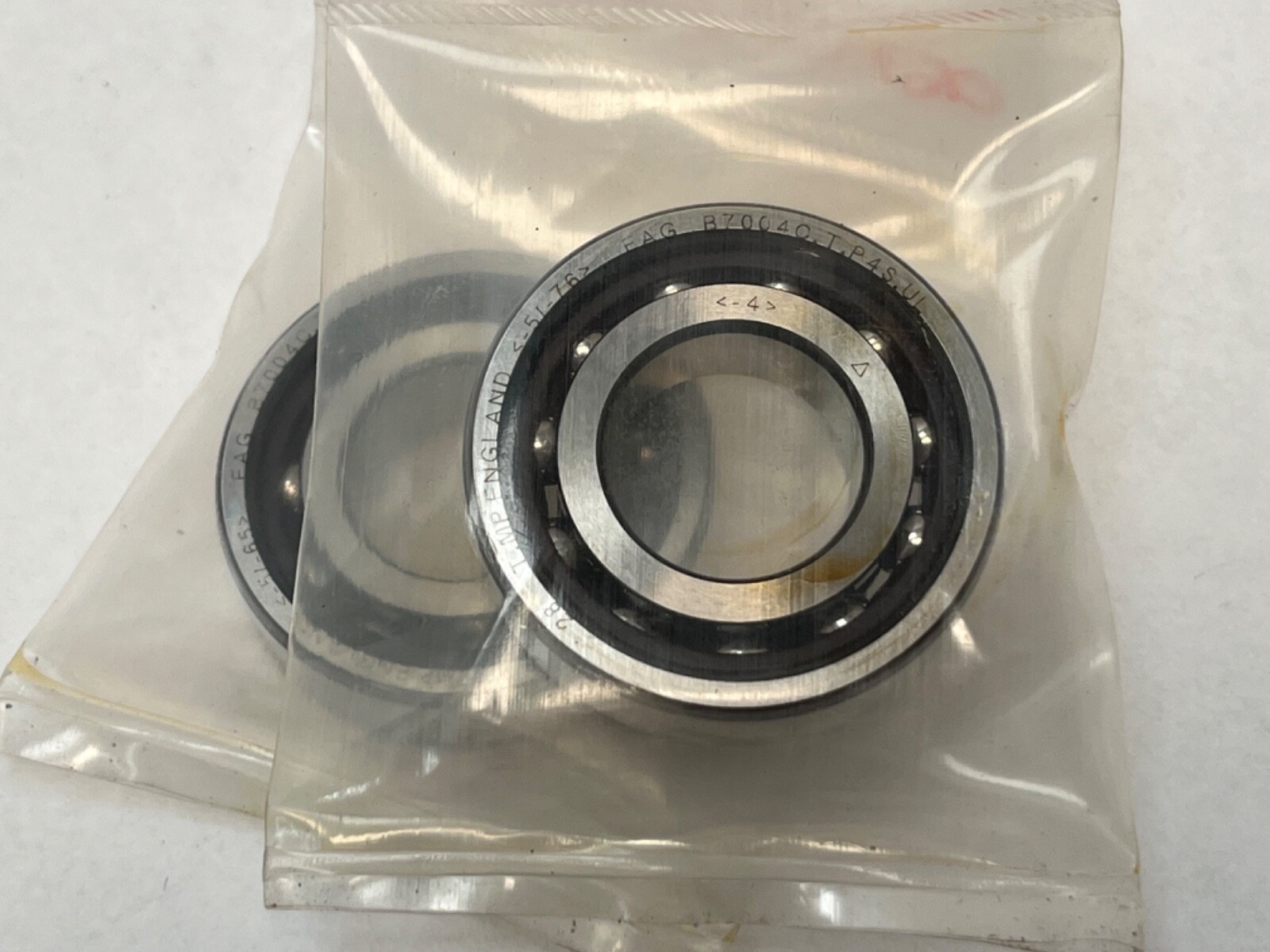 FAG B7004CT.P4S.DUL Bearing 20x42x12 mm 7004C B-7004-C-T-P4S-DUL England 2 Pcs