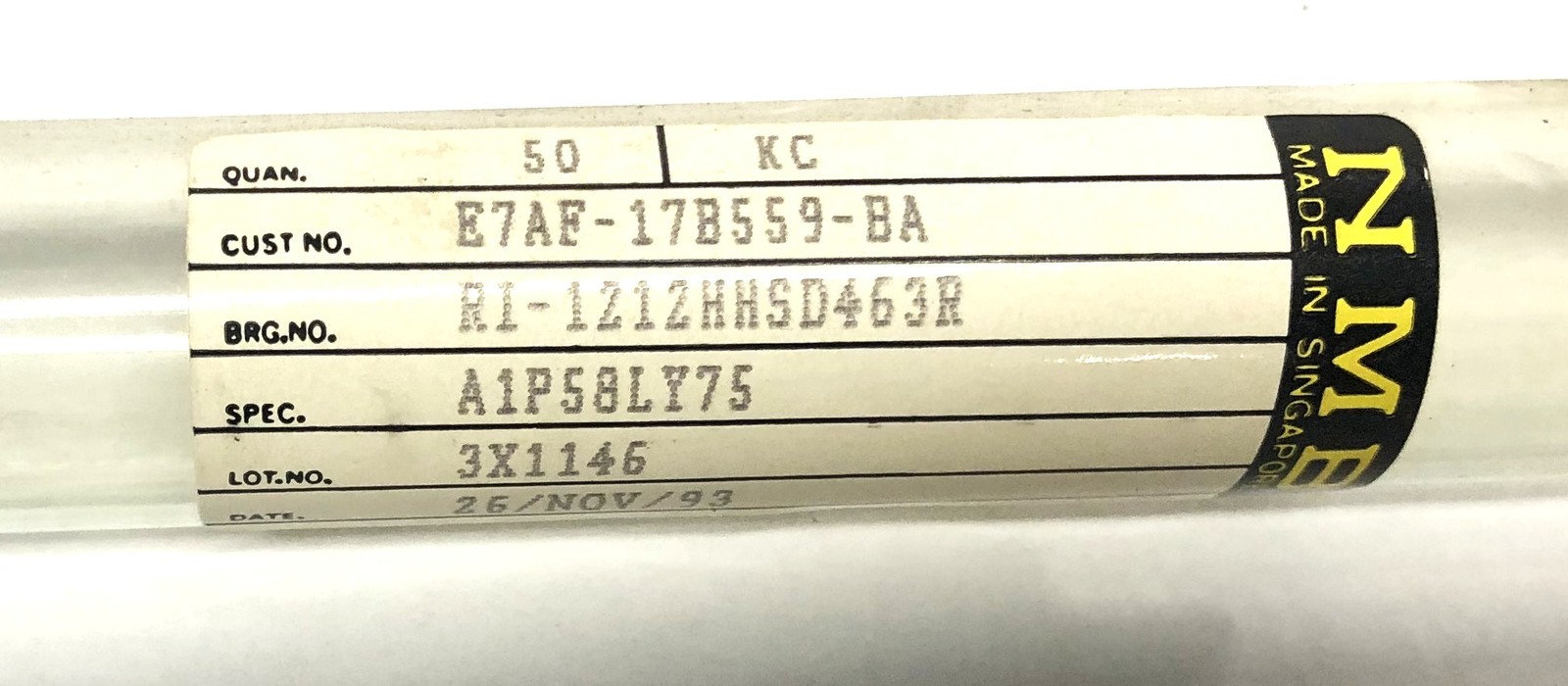NMB Single Row Ball Bearing RI-1212HHSD463R [Lot of 5] NOS