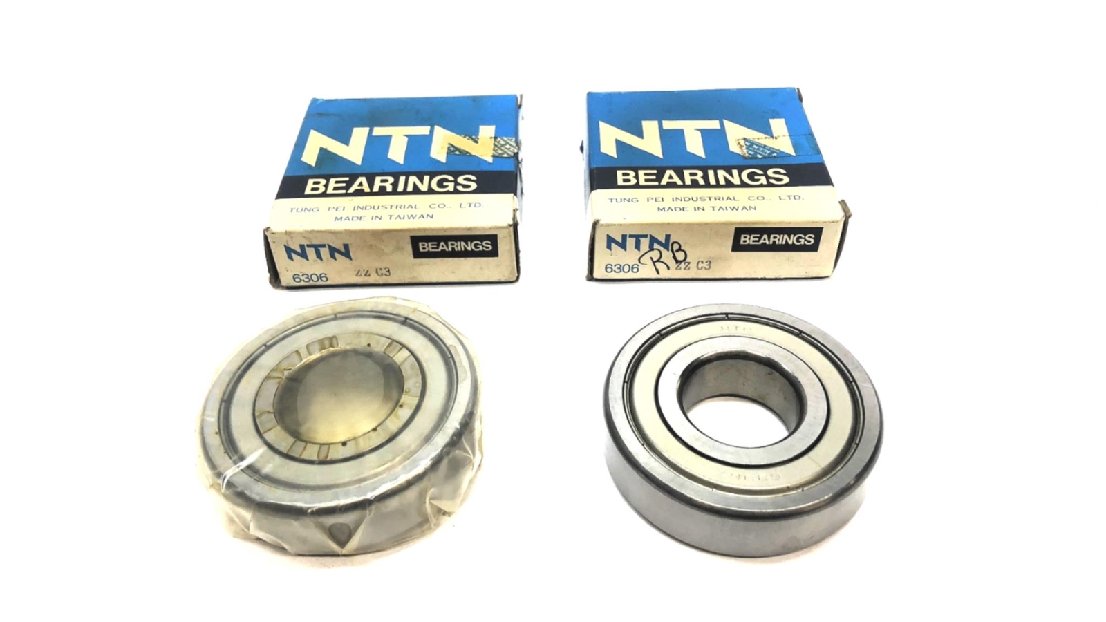 NTN Ball Bearing Made in Thailand 6306ZC3 (6306ZZC3) [Lot of 2] NOS